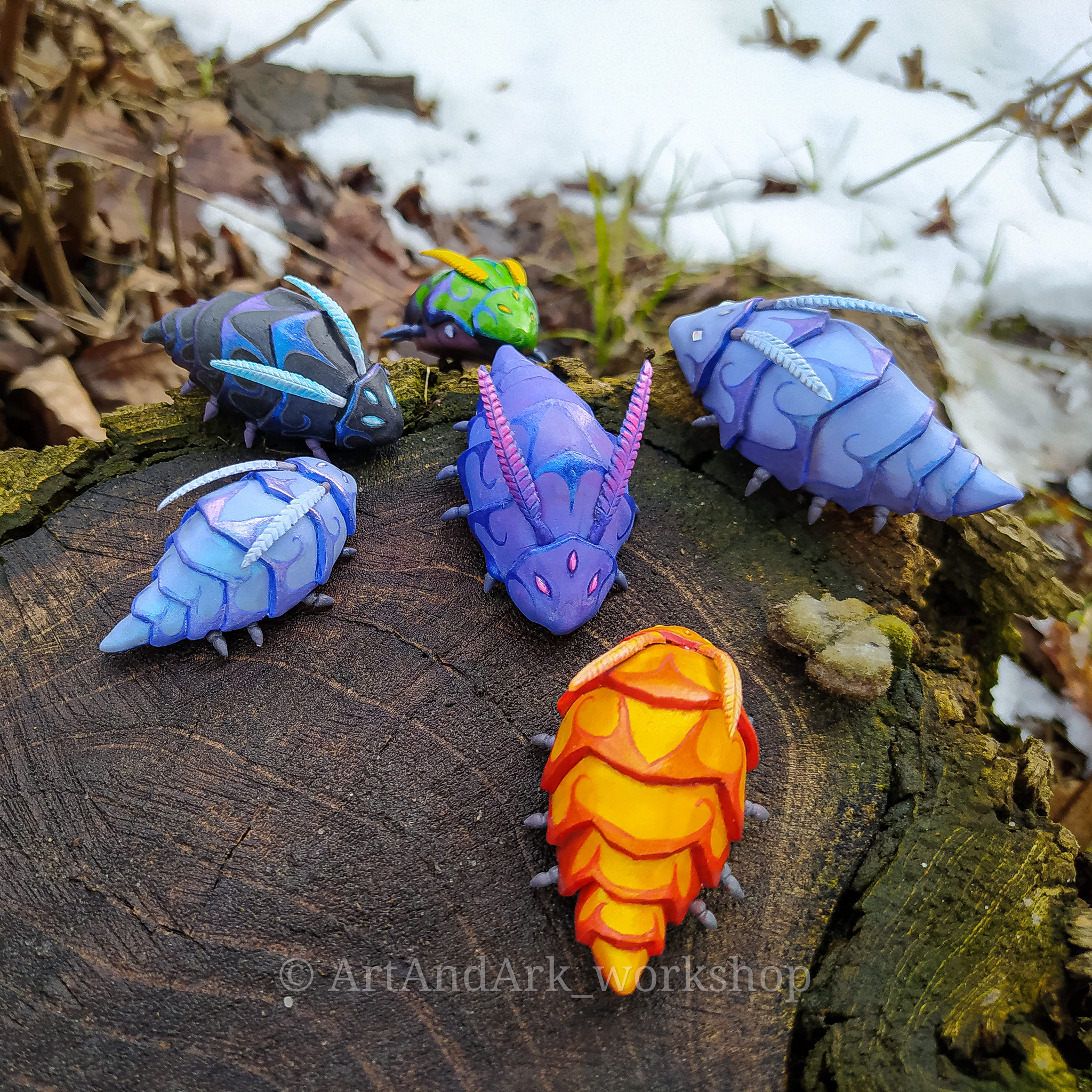 Handcrafted Gormlings from Ardenweald. Or, rabbit bugs? :) - My, World of warcraft, Shadowlands, Creation, Blizzard, Figurines, Longpost