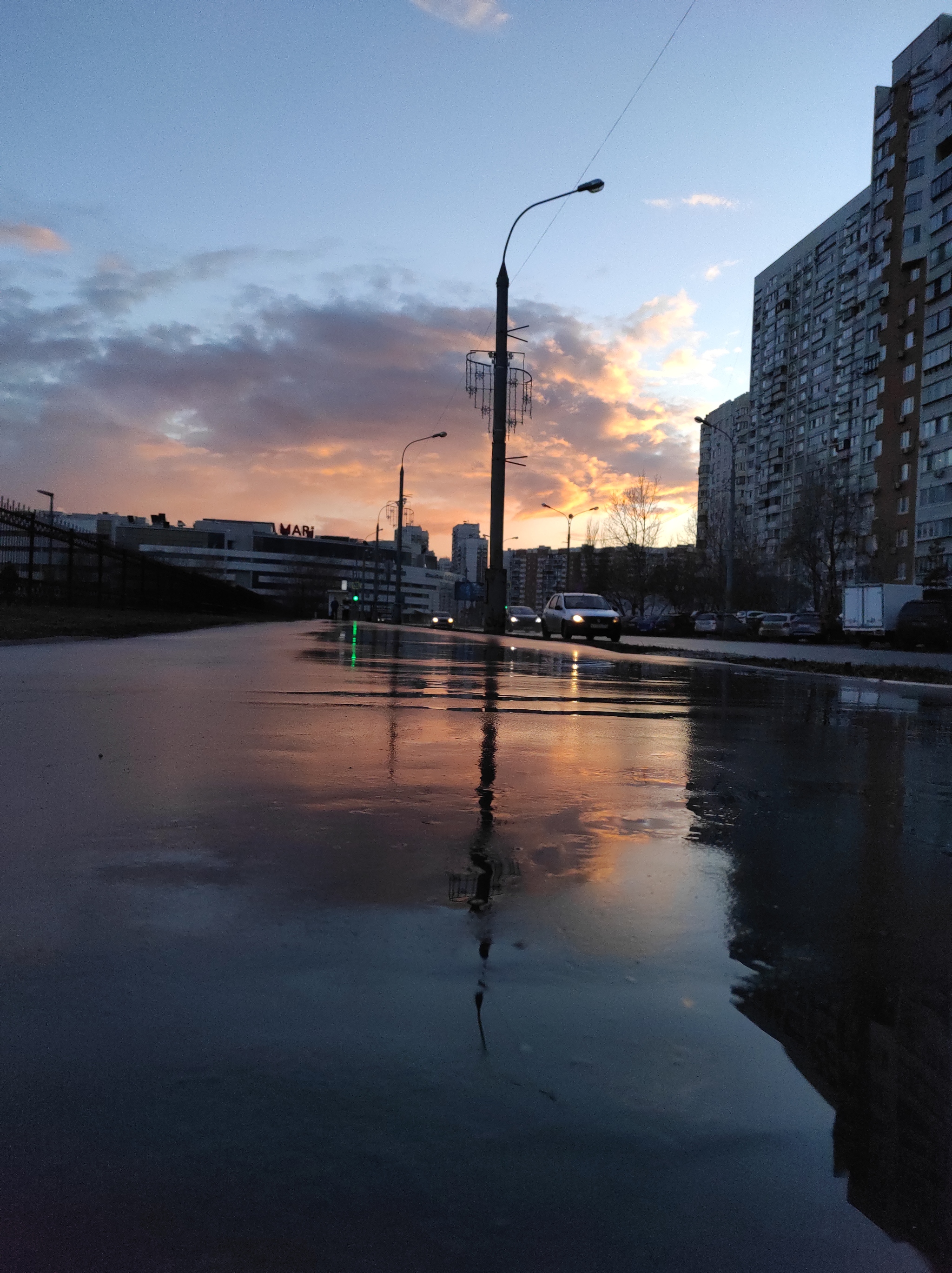 Photo from phone, manual settings - My, The photo, Moscow, Sunset