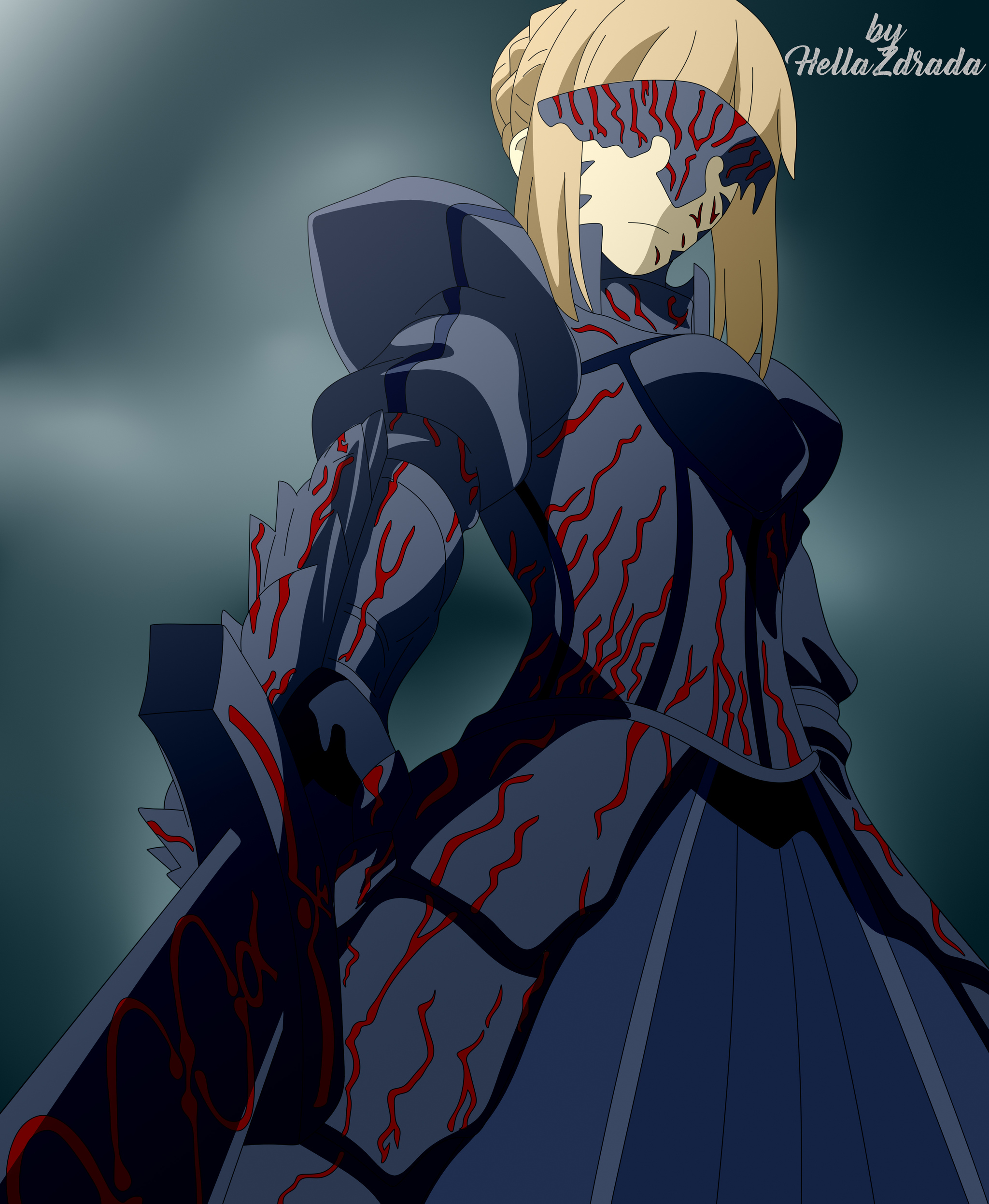 Saber Alter - My, Fate, Fate-stay night, Fate grand order, Heavens feel, Saber alter, Anime, Anime art, Longpost, Artoria pendragon