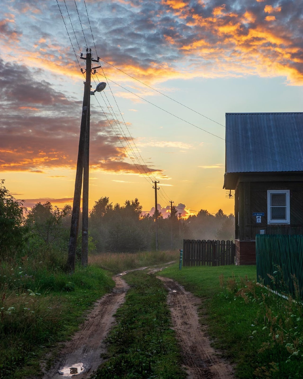 Близятся майские вечера - Закат, Природа, Фотография, Вечер, Деревня