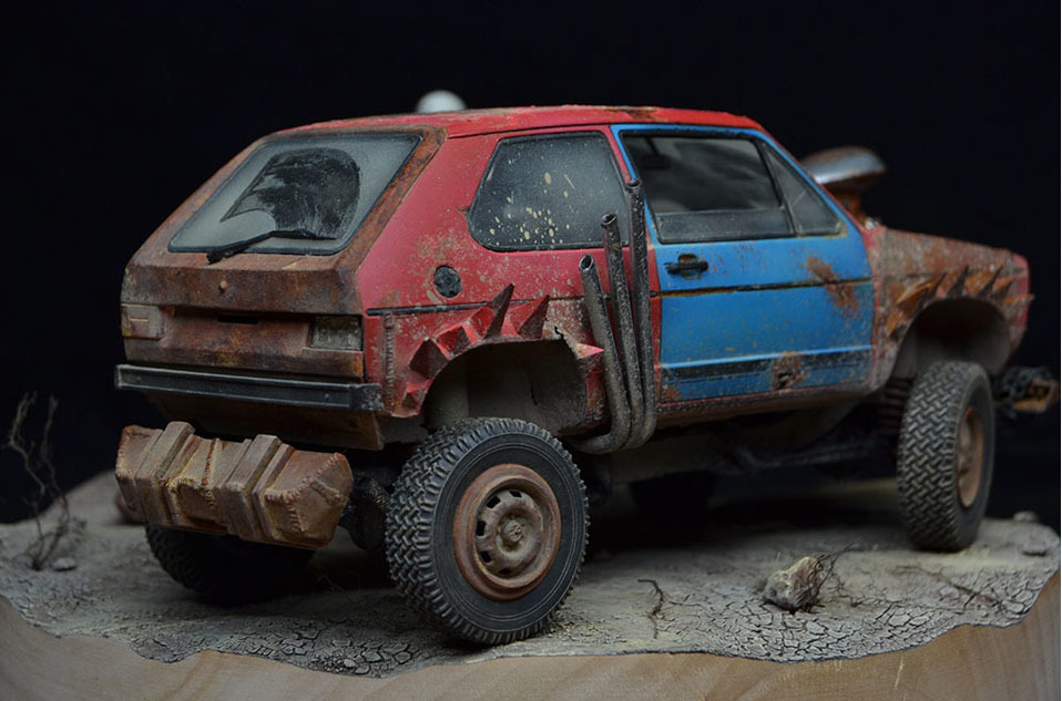 Some say his real name is Max... - Crazy Max, Post apocalypse, Top Gear, Stig, Car modeling, Volkswagen, Stand modeling, Modeling, Creation, Diorama, Longpost