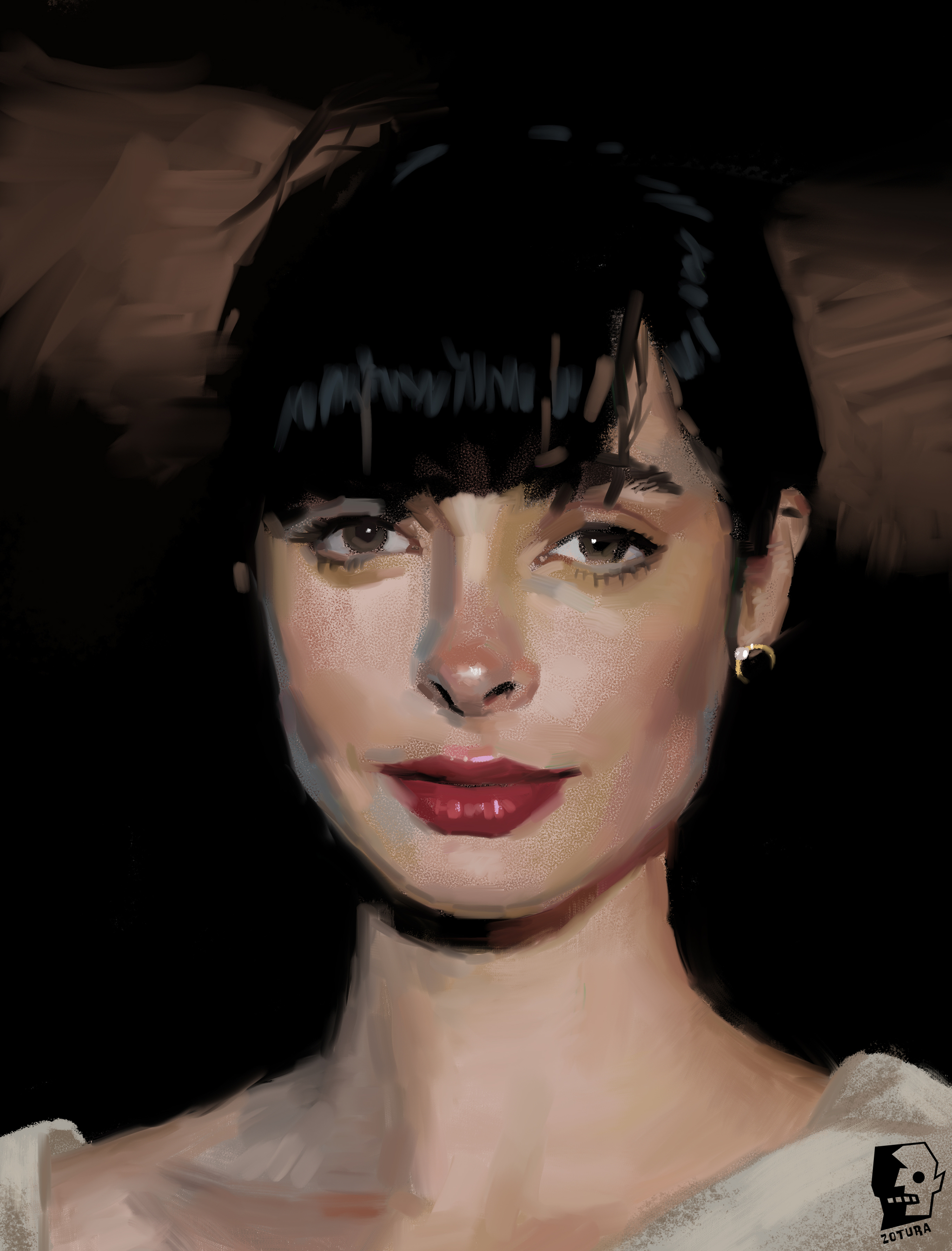 Krysten Ritter or Pinkman's girlfriend. Extremely interesting type - My, Digital drawing, Kristen Ritter