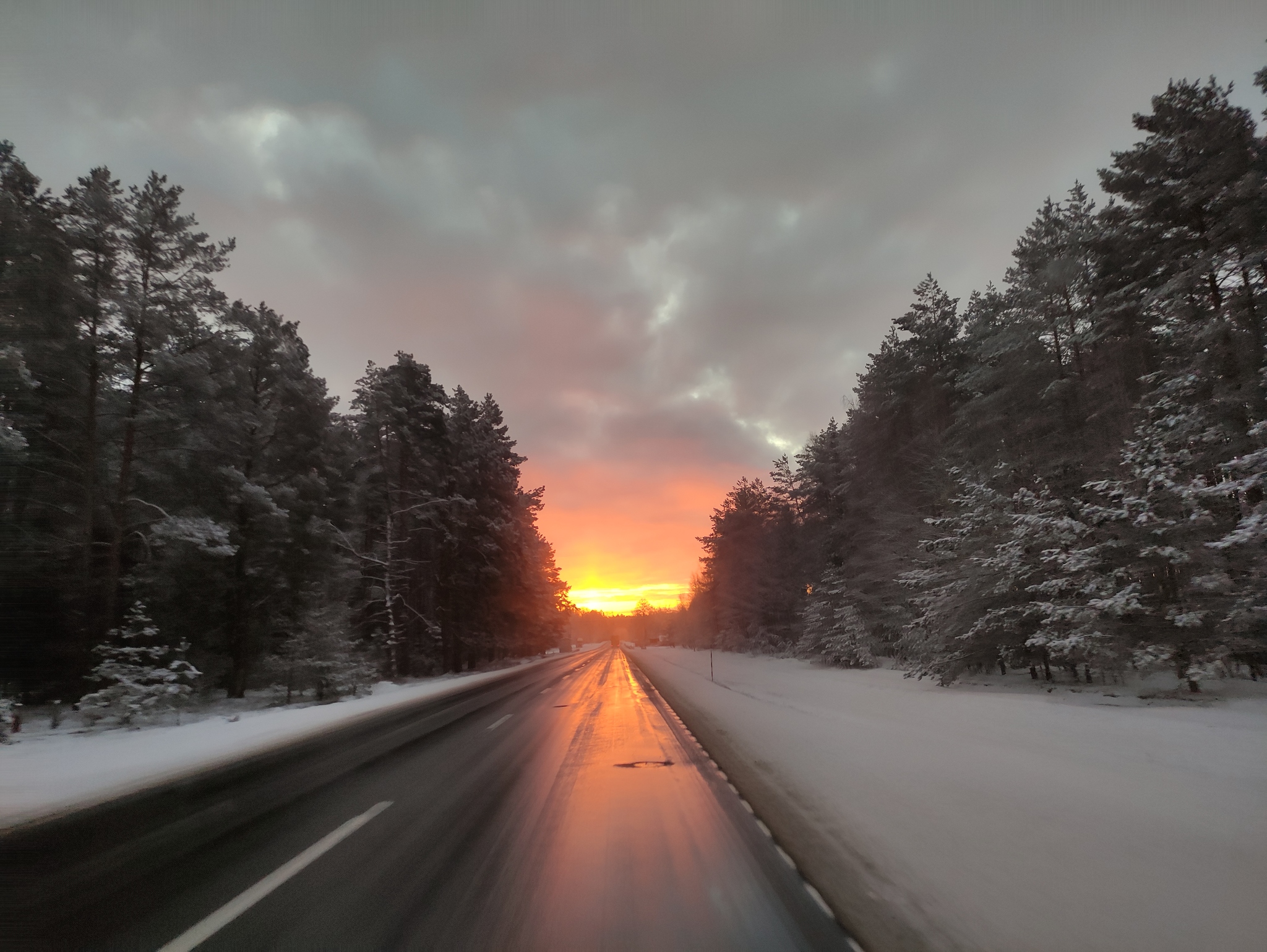 Road to dawn - My, Nature, Travels, The photo