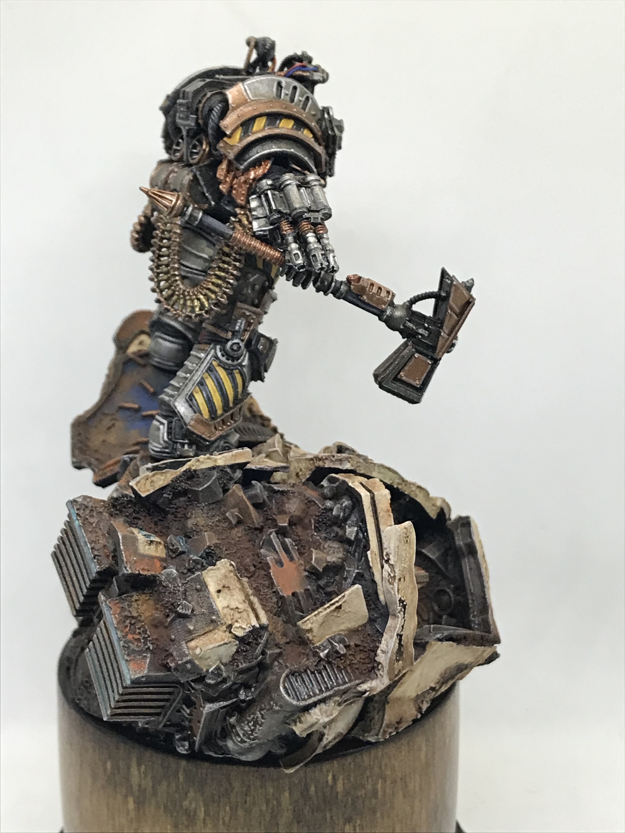 Amateur painting of miniatures. Warhammer 30,000. Perturabo - My, Warhammer, Perturabo, Iron warriors, Adeptus Astartes, Primarchs, Longpost