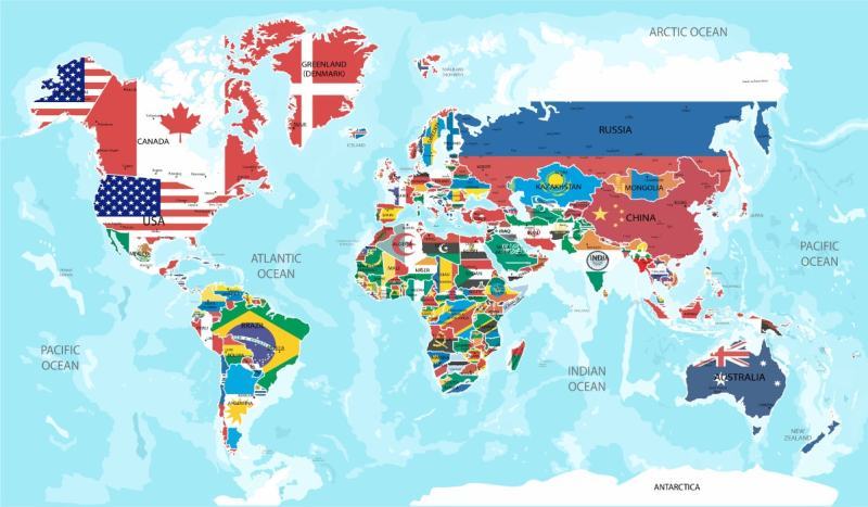 Projections of Russia against the background of other countries and continents - My, Geography, Geography, Country, Comparison, Continents, Russia, USA, Canada, Africa, Europe, Australia, World map, Longpost