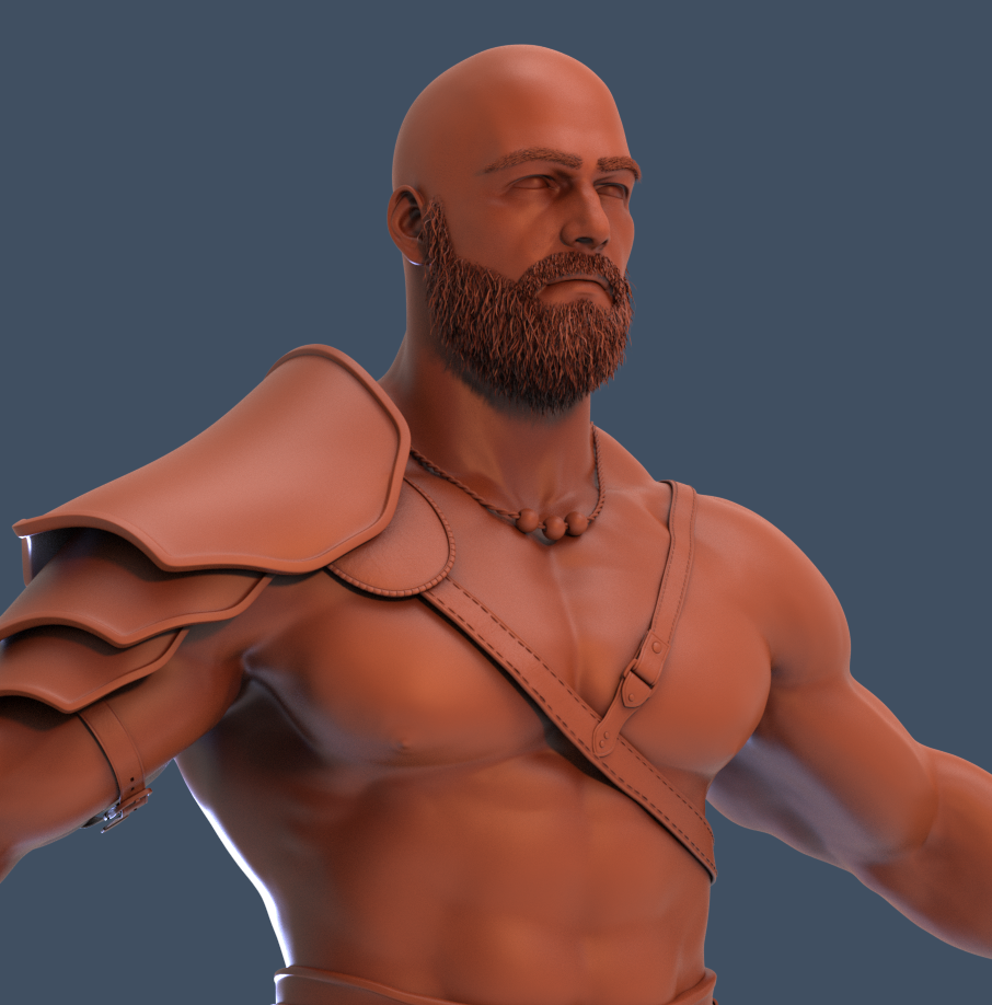 Warrior. 3D modeling - My, 3D, 3D modeling, Warrior, Images, Sculpting, Zbrush