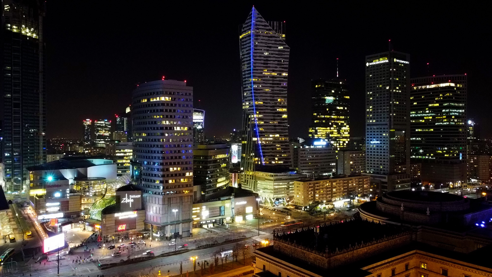 Warsaw city center - My, Poland, Drone, Centre, Warsaw, Dji, DJI Mavic, Aerial photography, The photo, Europe, Skyscraper, Longpost