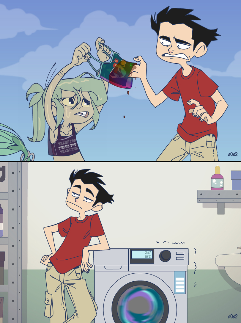 Oops... - The Little Trashmaid, S0s2, Washing, Longpost, Comics