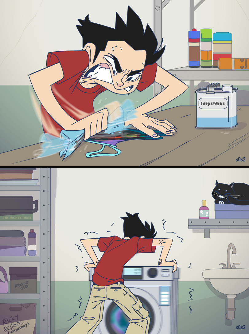 Oops... - The Little Trashmaid, S0s2, Washing, Longpost, Comics