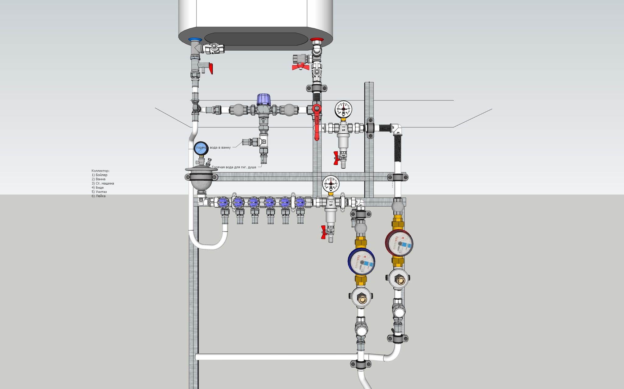 Project of engineering plumbing for the toilet - My, Repair, Engineering plumbing, Plumbing, Repair of the bathroom, Longpost