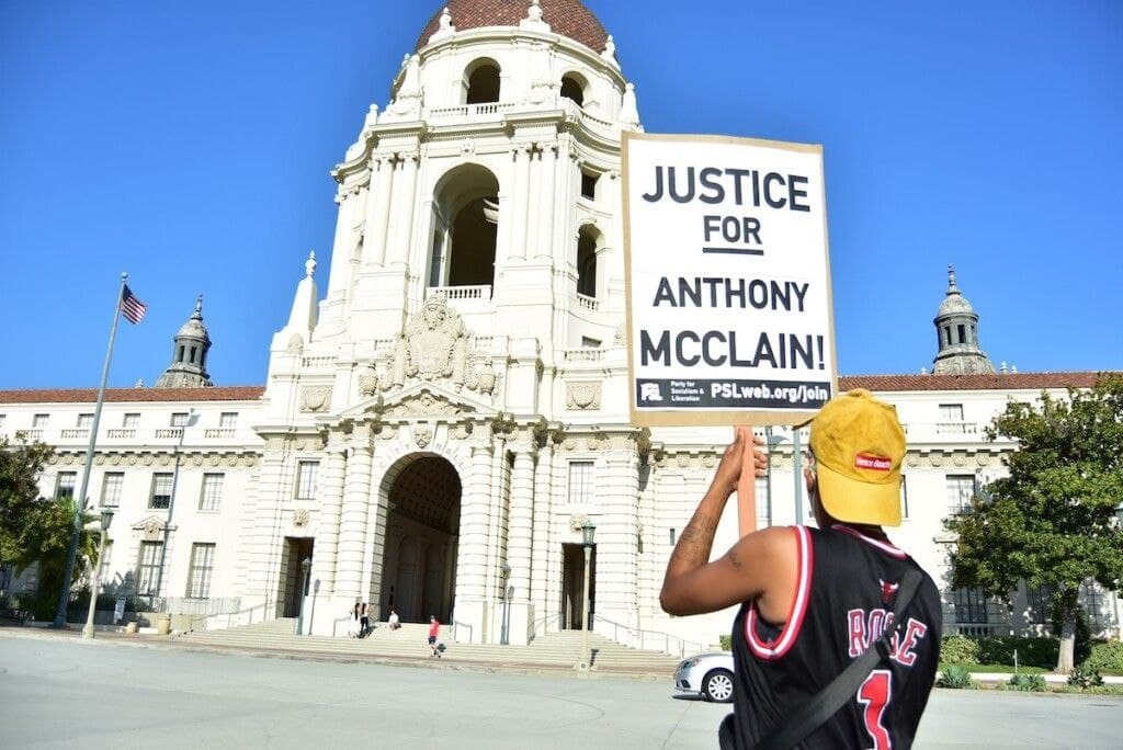 Justice for Anthony McClane - Politics, USA, Police, Murder, Protest, Negative, Weapon, California