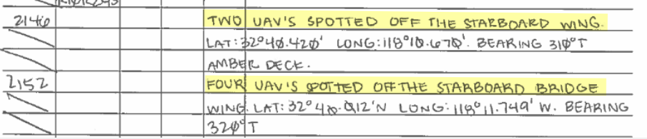 Multiple destroyers have been swarmed with mysterious 'drones' off the coast of California for many nights - UFO, USA, US Navy, Collision, Longpost