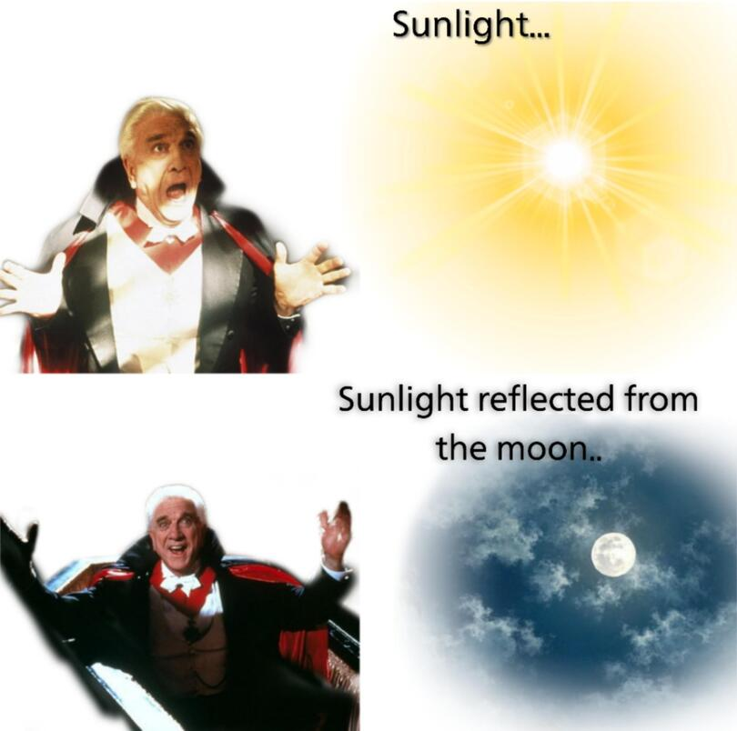 Logics - Logics, Vampires, moon, Light, Sun rays, The sun, Humor, Accordion, Leslie Nielsen