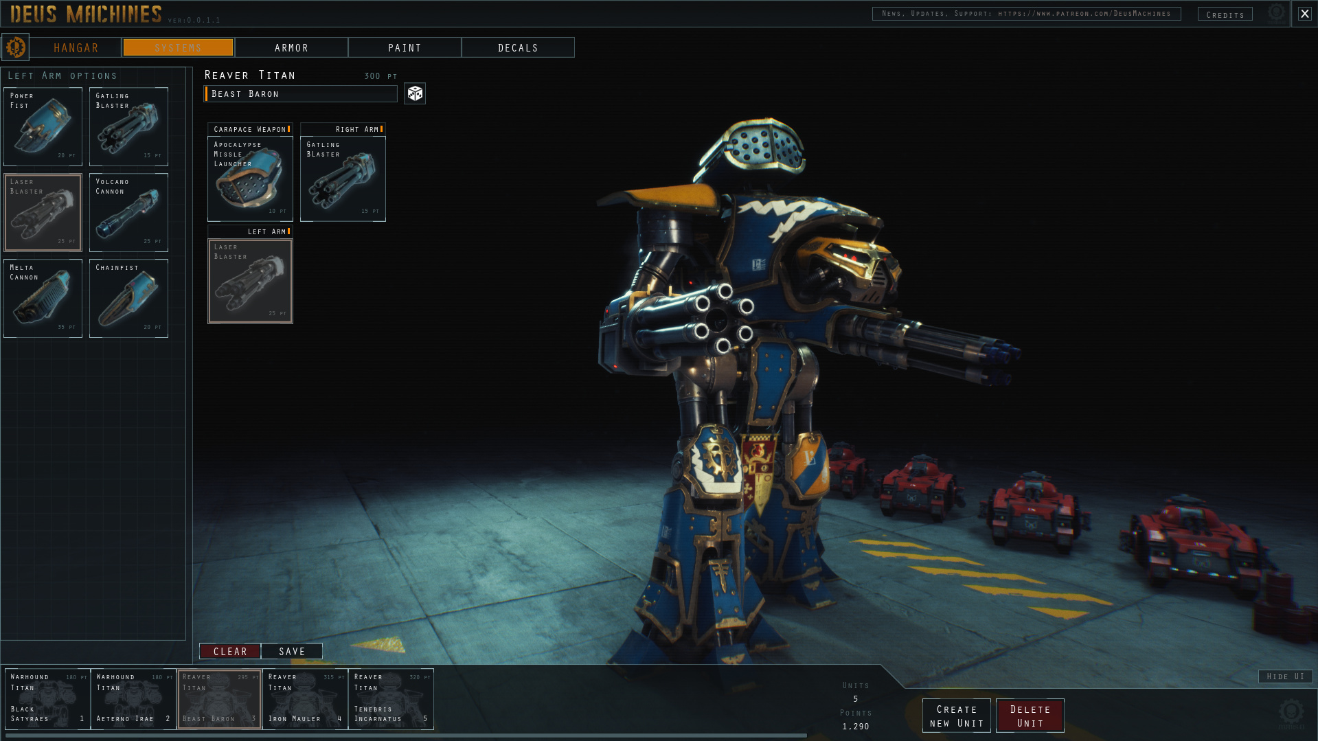 Deus Machines - Моё, Adeptus titanicus, Reaver, Warhammer 30k, Warhammer 40k, Unreal Engine 4, Warhound, Wh Art, Длиннопост