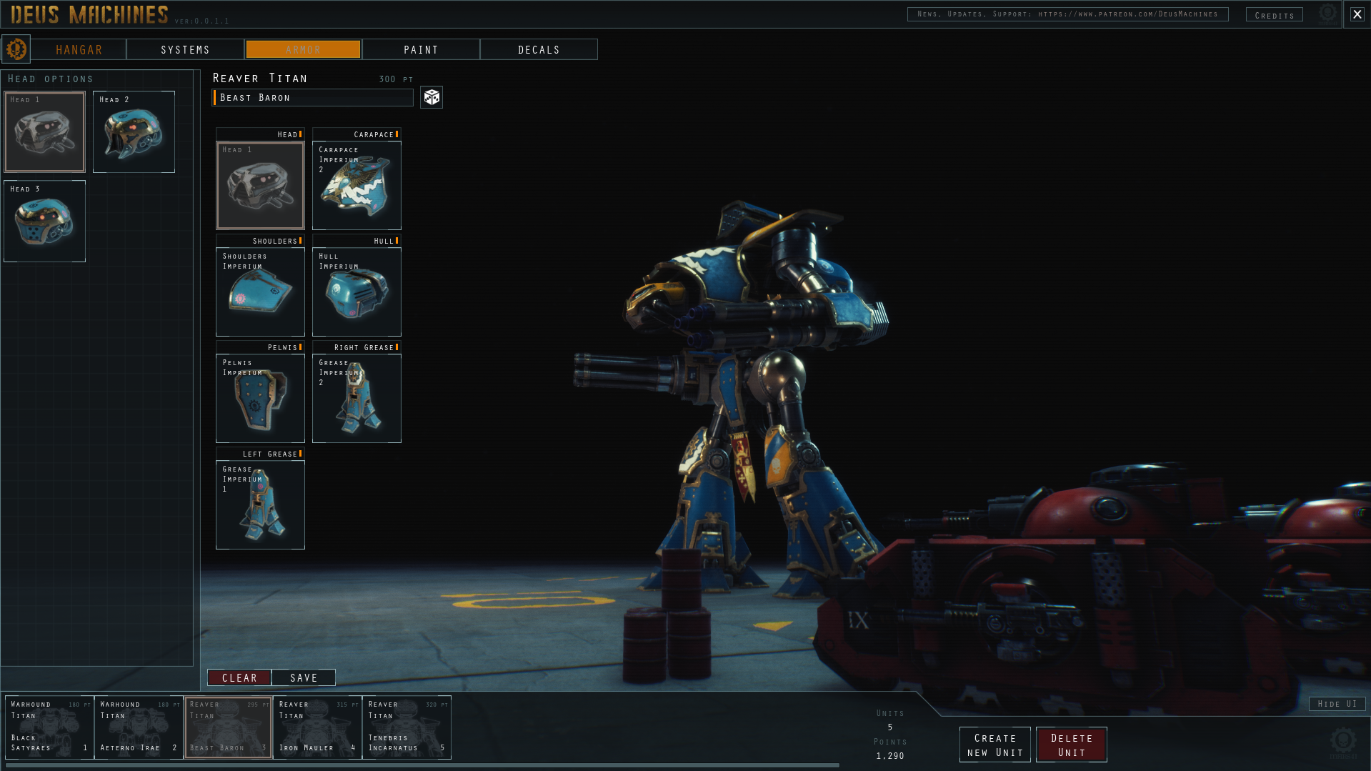 Deus Machines - My, Adeptus titanicus, Reaver, Warhammer 30k, Warhammer 40k, Unreal Engine 4, Warhound, Wh Art, Longpost