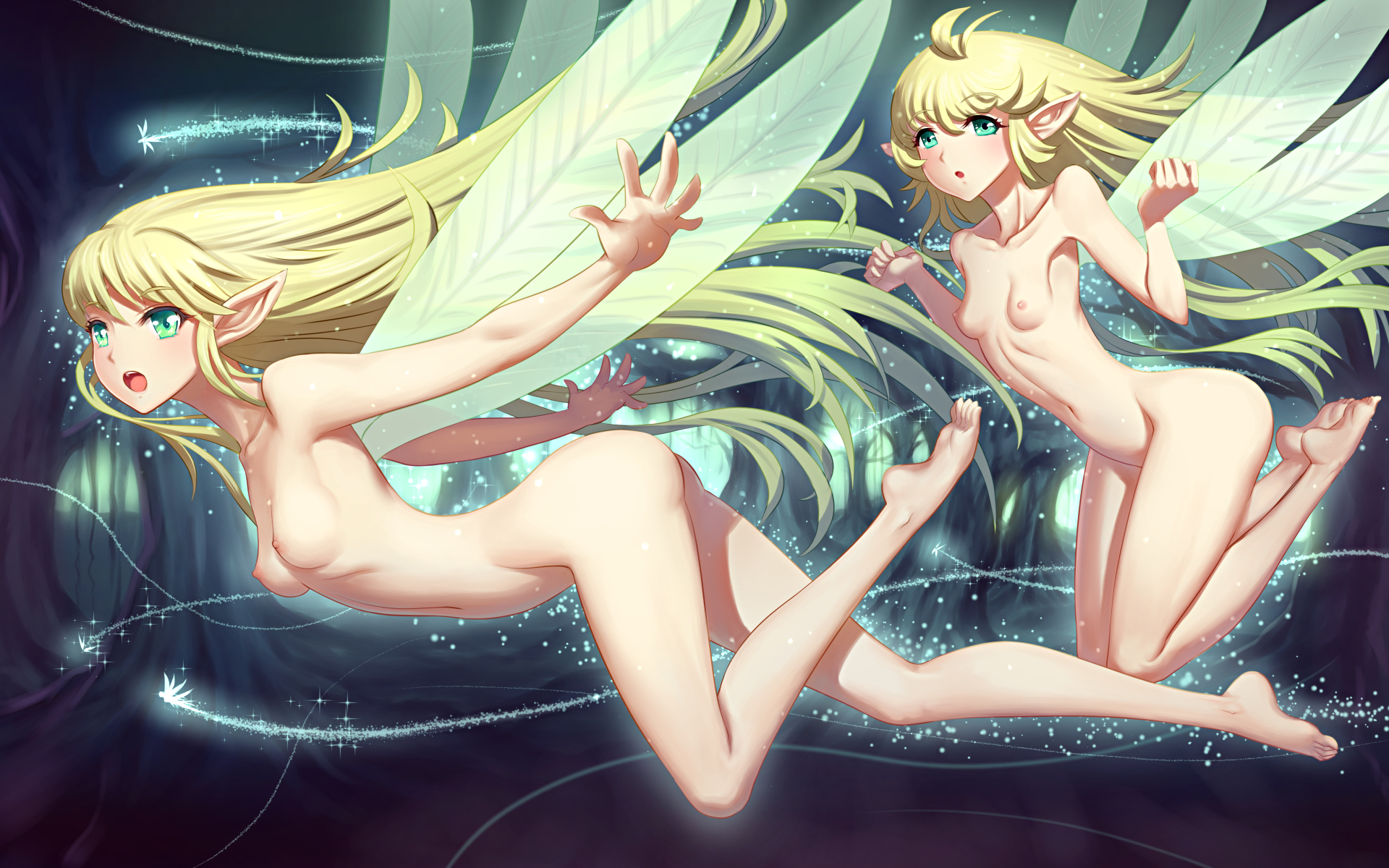 Fairy Forest - NSFW, Аниме, Anime Art, Original Character, Эльфы, Грудь, Фея, Youbou