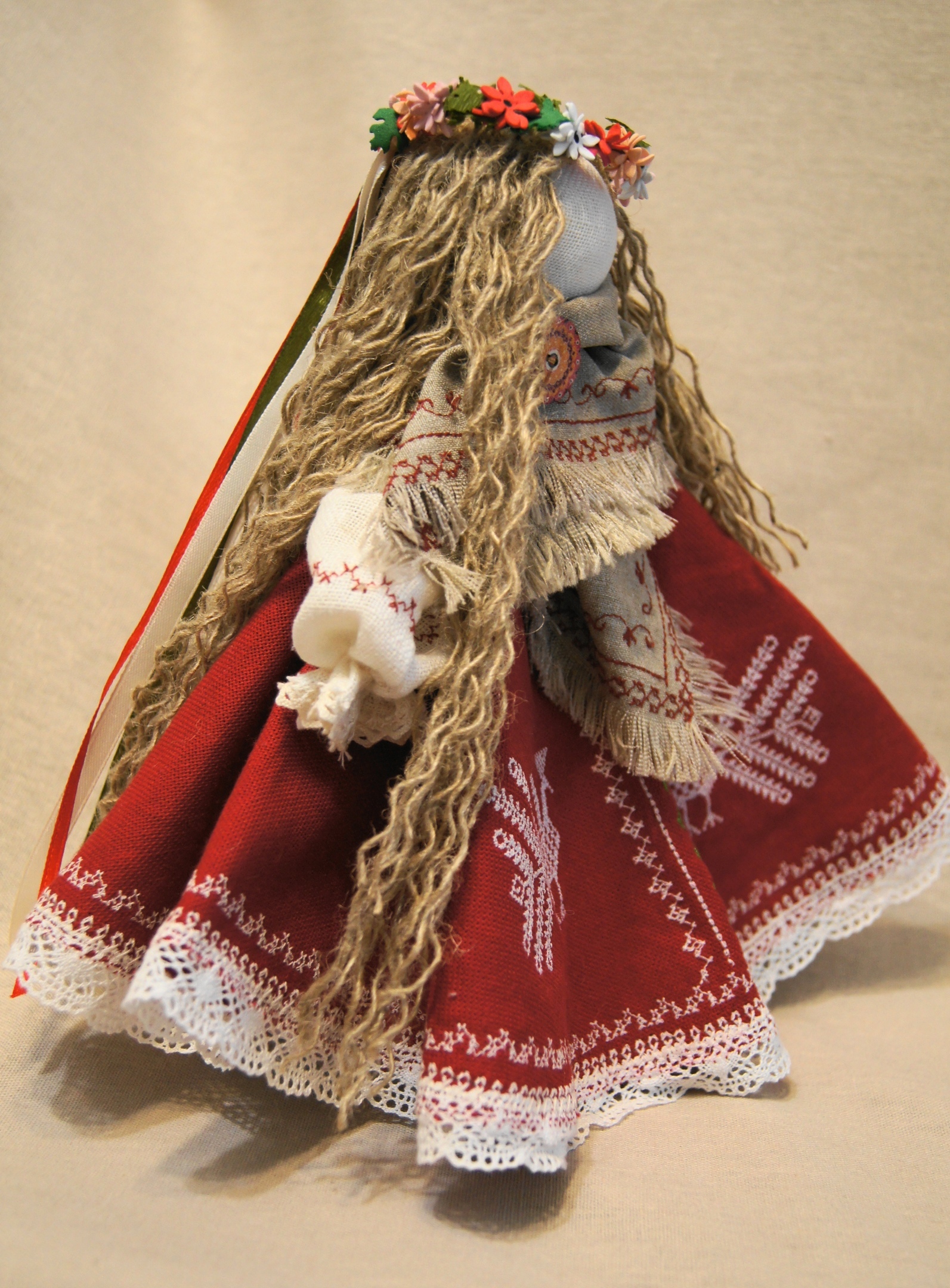 Karjalan neicut. Traditional Karelian rag picker doll - My, Needlework, Needlework without process, Cross-stitch, Machine embroidery, Traditions, Textile doll, With your own hands, Doll, Longpost