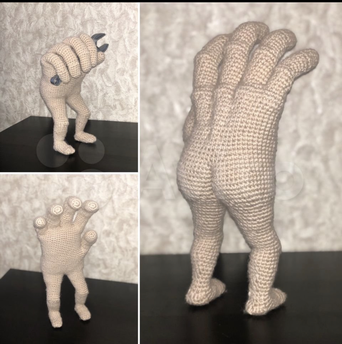 Knitted Handass - Rukozhop, Needlework without process, Longpost