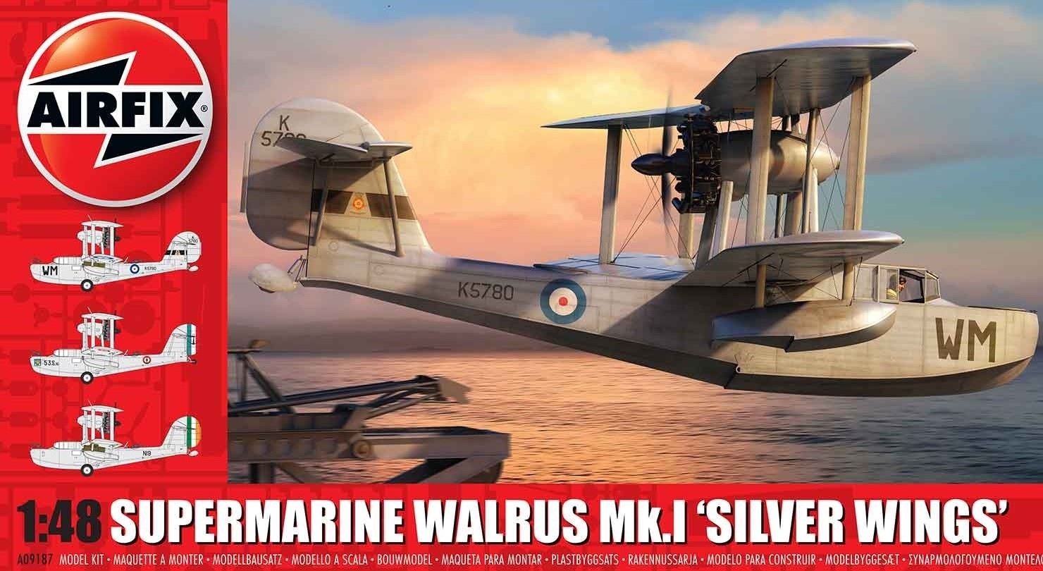 Airfix 1/48 Supermarine Walrus Mk.1 'Silver Wings' - Моё, Биплан, Стендовый моделизм, Аэрограф, Самолет, Длиннопост