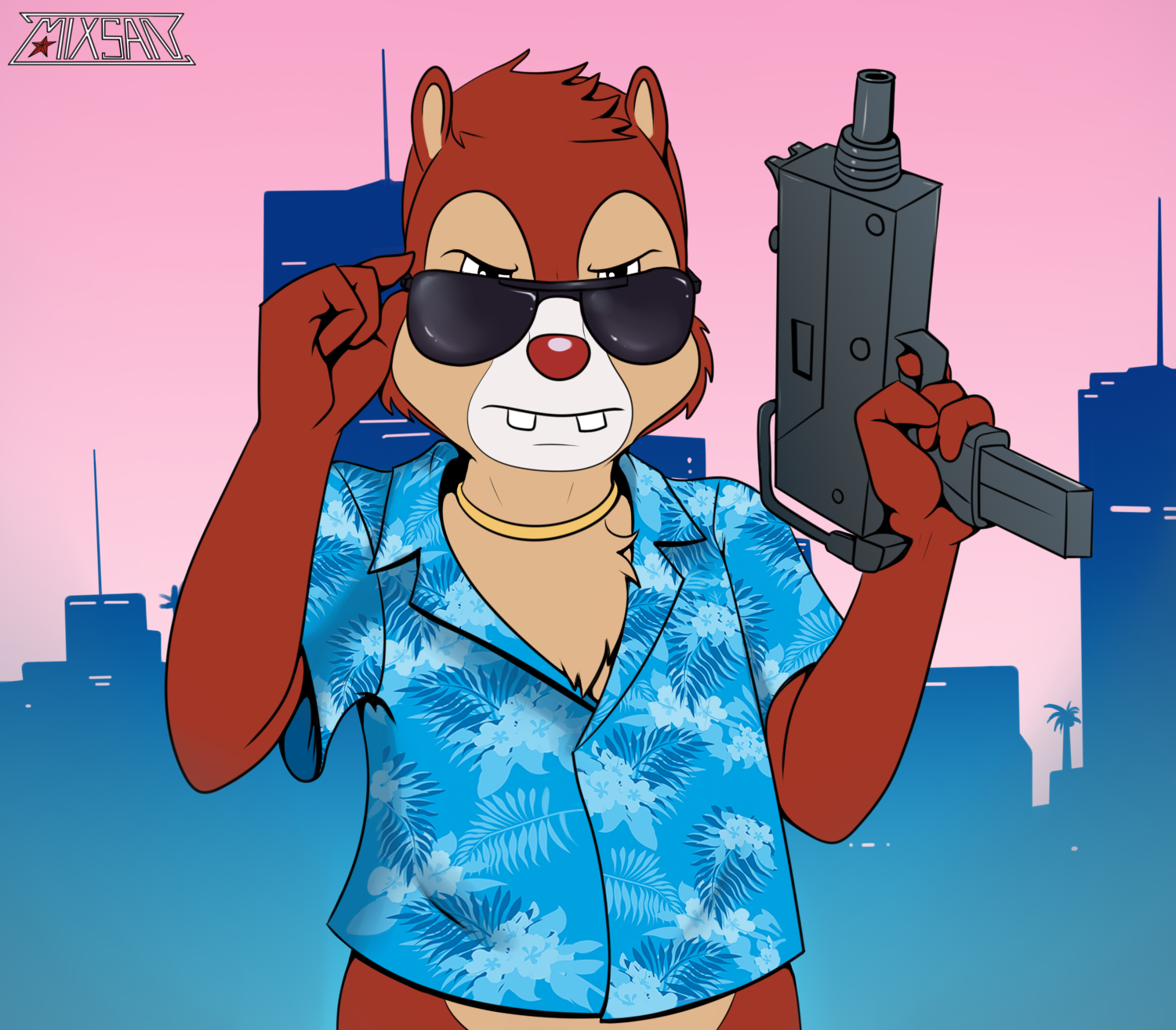 Dale Vercetti - My, Gta vice city, Crossover, Chip and Dale