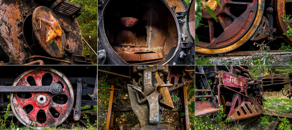 Cemetery of steam locomotives in the Perm region - Perm Territory, Transport, Technics, Locomotive, Russia, Negative, The photo, A selection, Longpost, Video