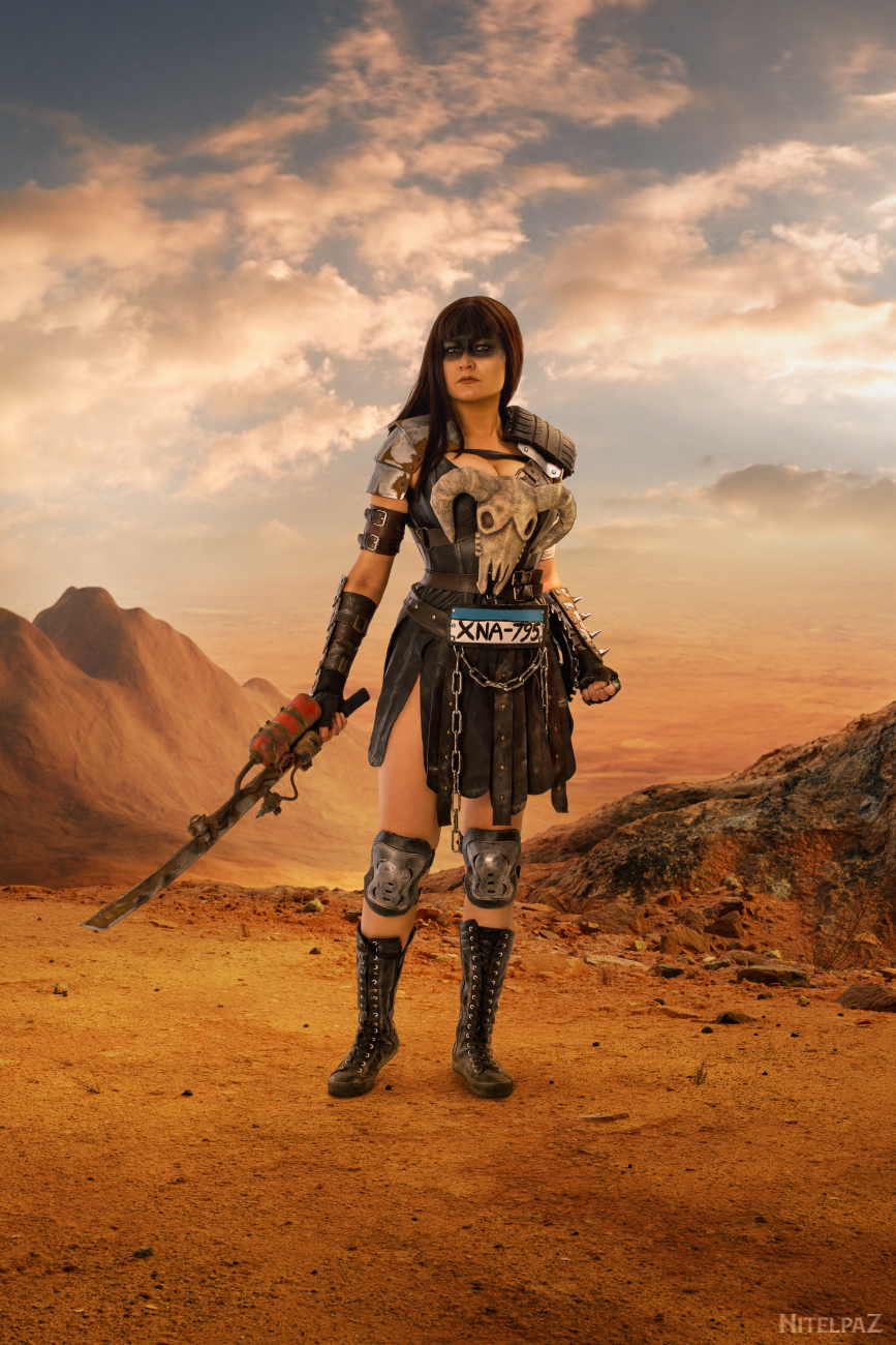 Xena Road Warrior - photoset based on FonteArt art - My, Cosplay, Xena - the Queen of Warriors, Fallout, Crazy Max, Longpost