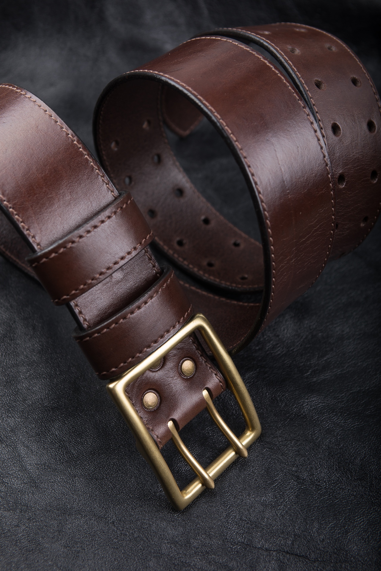 Solid belt - My, Belt, Leather products, Belt, Natural leather, With your own hands, Needlework without process, Longpost