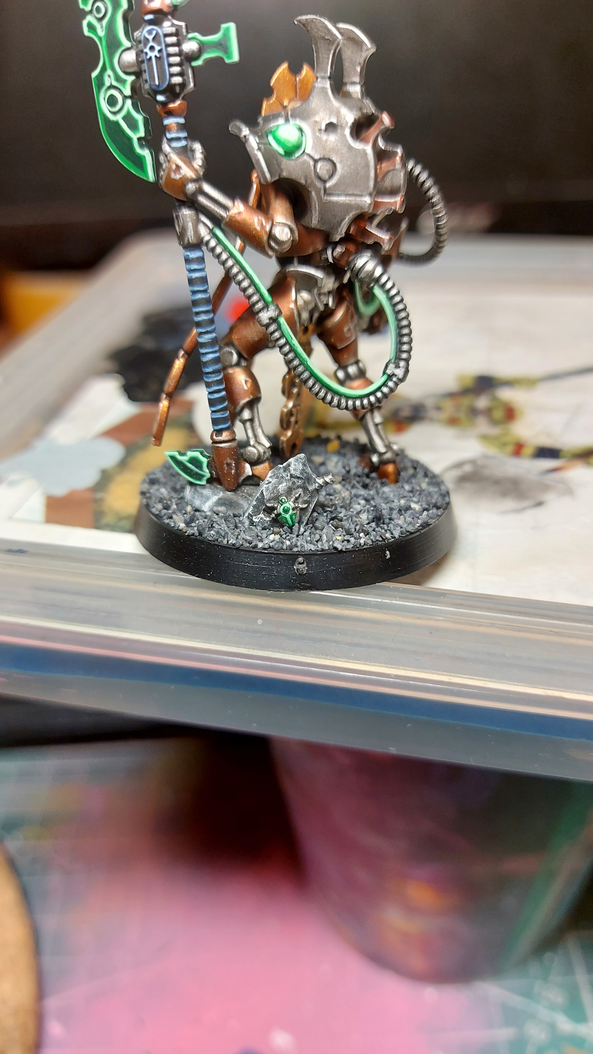 Second post, second Necron from the same box. (Indomitus) - My, Warhammer 40k, Necrons, Wh miniatures, Miniature, Longpost