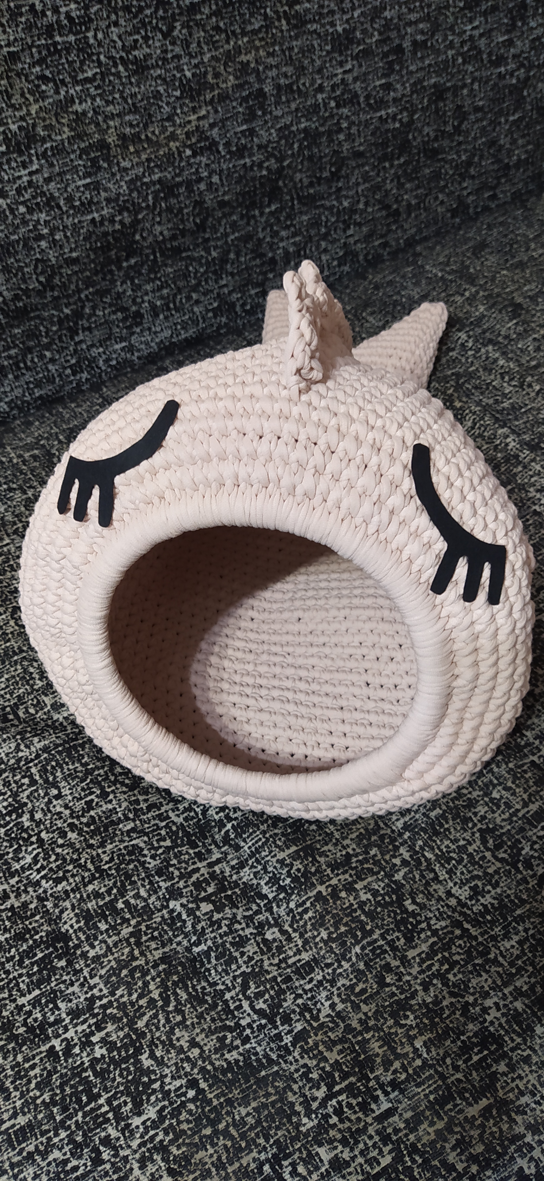 Cathouse - My, Knitting, Crochet, Knitted toys, Handmade, cat, Needlework, Longpost, Pet house, Needlework without process