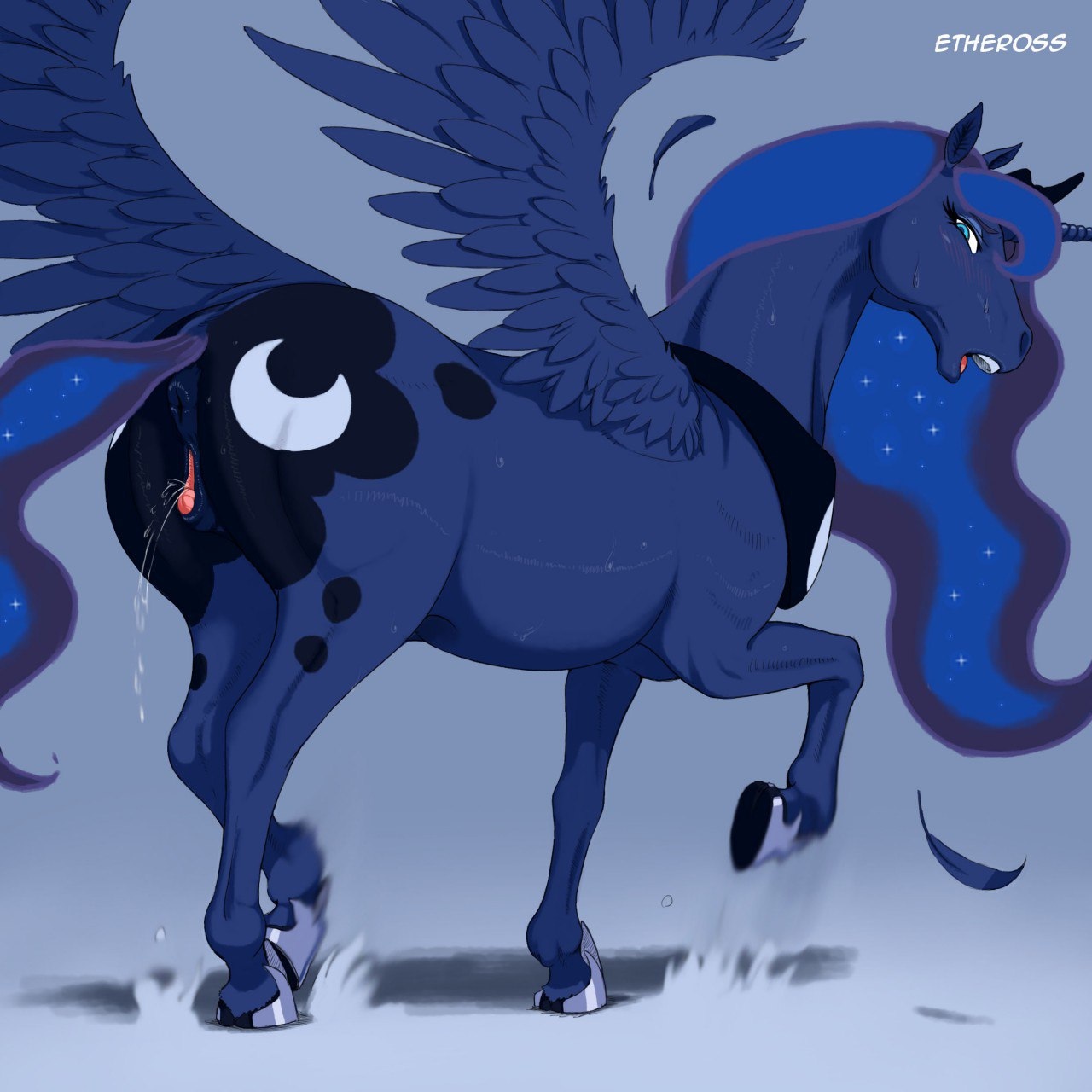 Охота - NSFW, MLP Explicit, MLP anatomically correct, Princess Luna, My Little Pony, Etheross