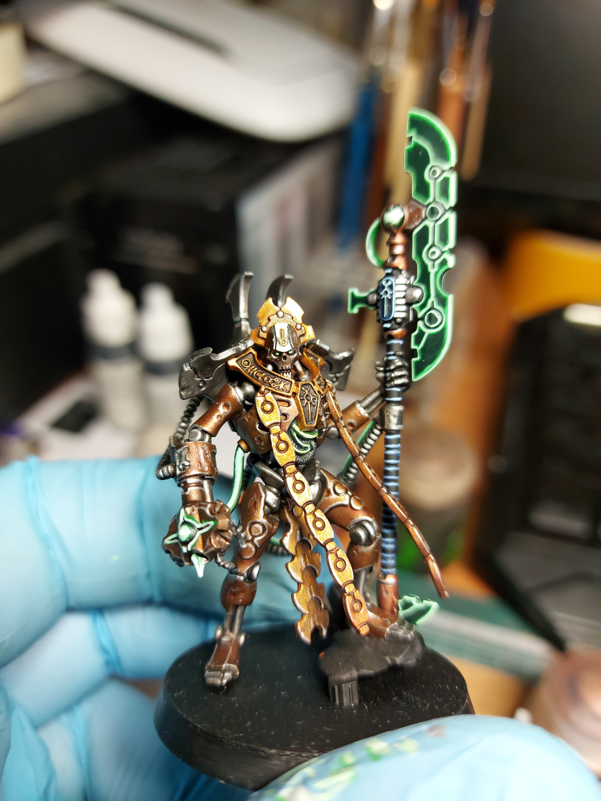 Second post, second Necron from the same box. (Indomitus) - My, Warhammer 40k, Necrons, Wh miniatures, Miniature, Longpost