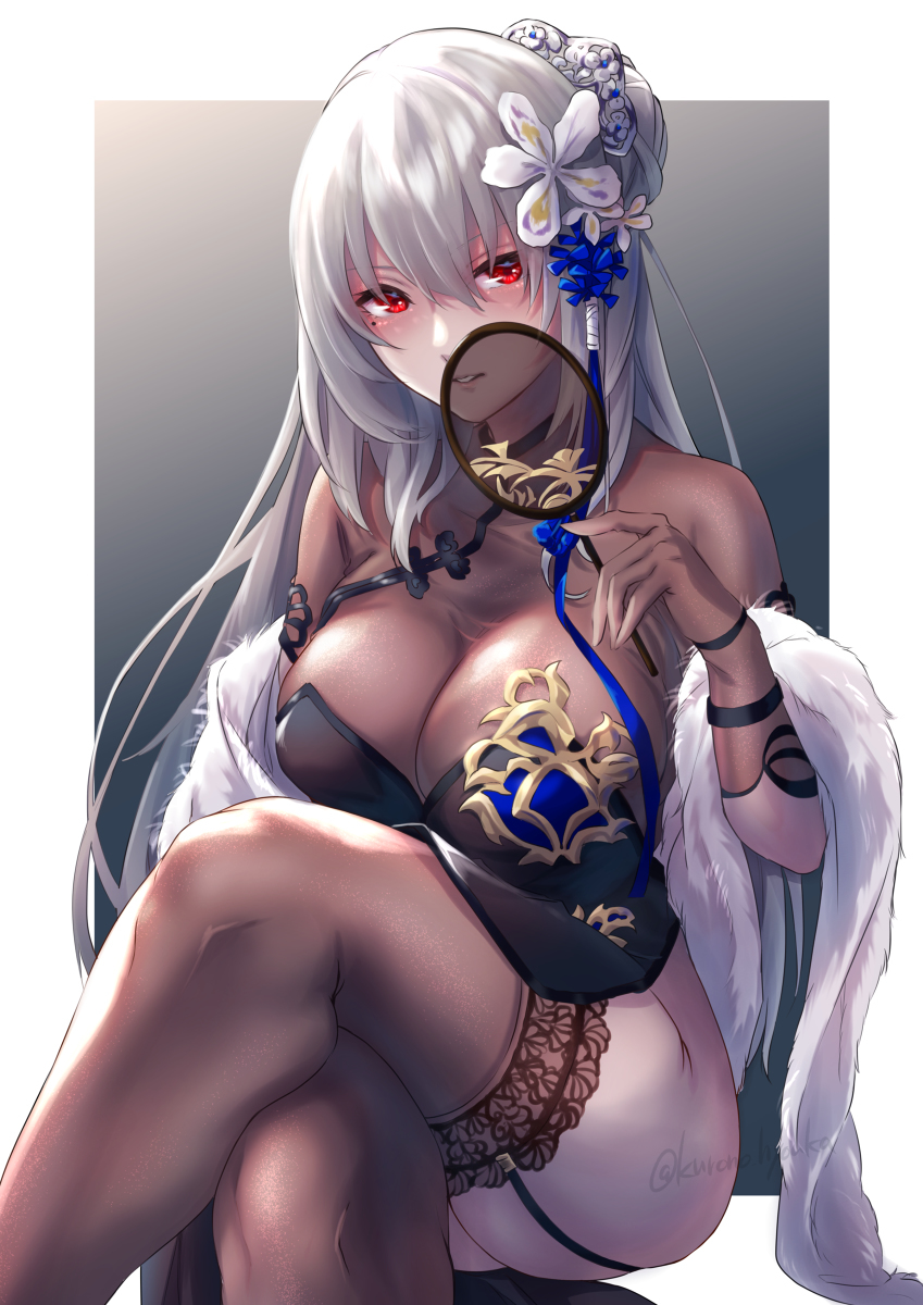 Saint Louis - NSFW, Anime, Art, Anime art, Azur lane, Games, St louis, Girls, Humanization, Hips, Booty, Stockings, Breast, Erotic