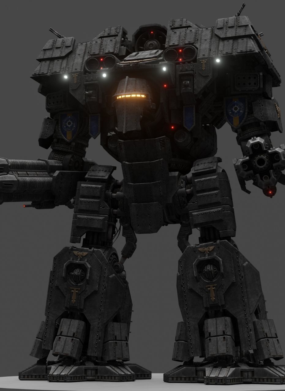 Lucius-pattern Warmaster Titan - Warhammer 40k, Wh Art, Adeptus titanicus, Титан, 3D, Длиннопост