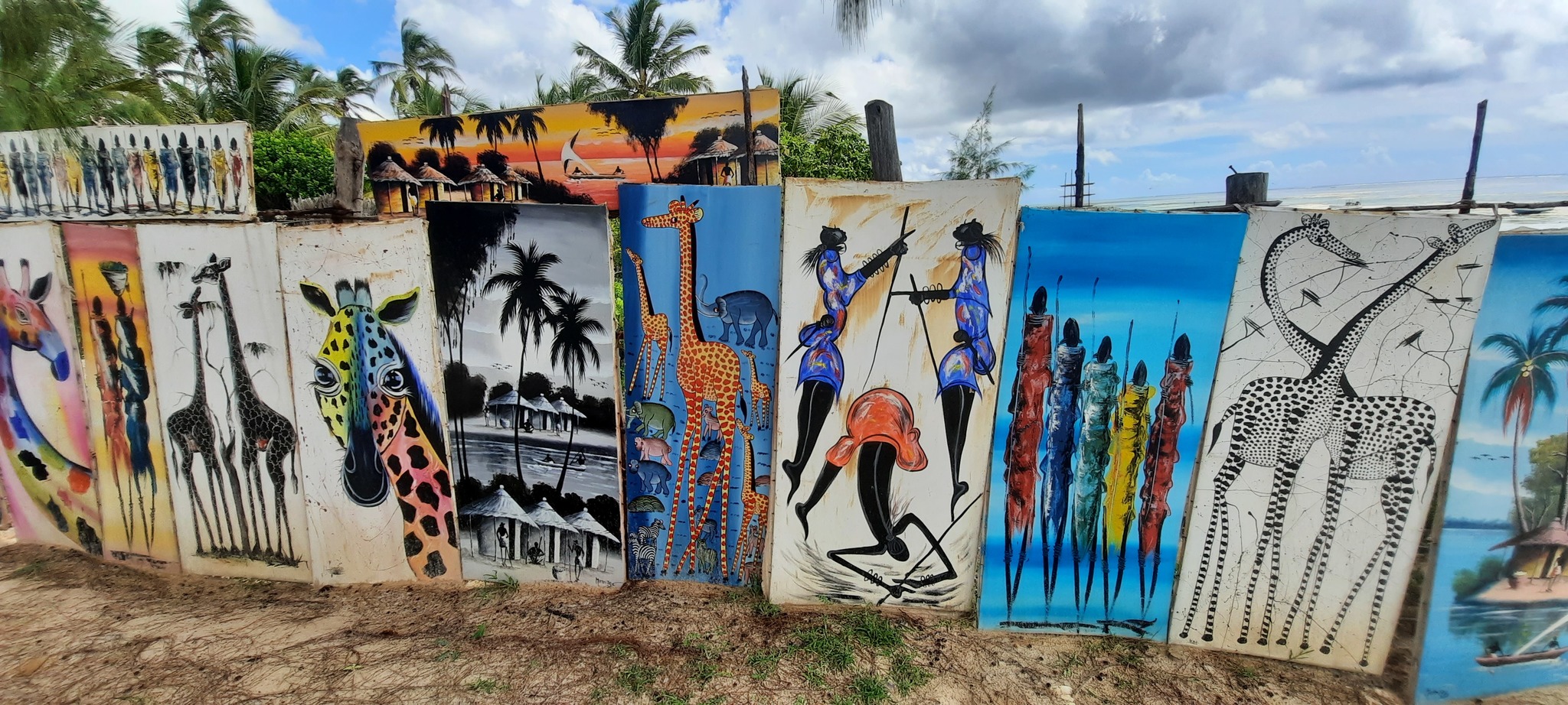 Tanzania, drawings by local artists - My, Travels, Art, Tanzania, Video, Relaxation, Painting, Ocean, Longpost