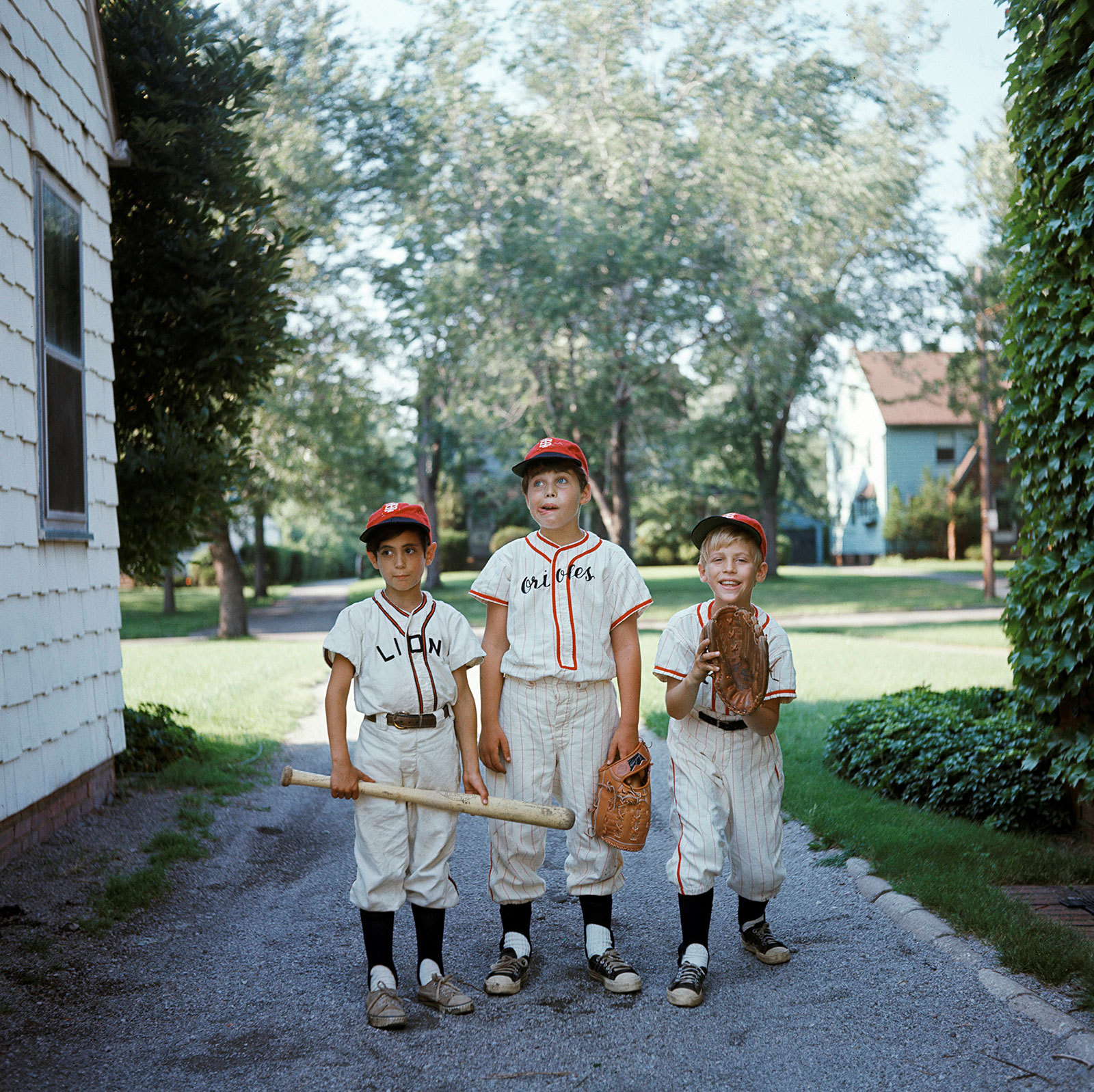 Three baseball players - Children, The photo, Retro