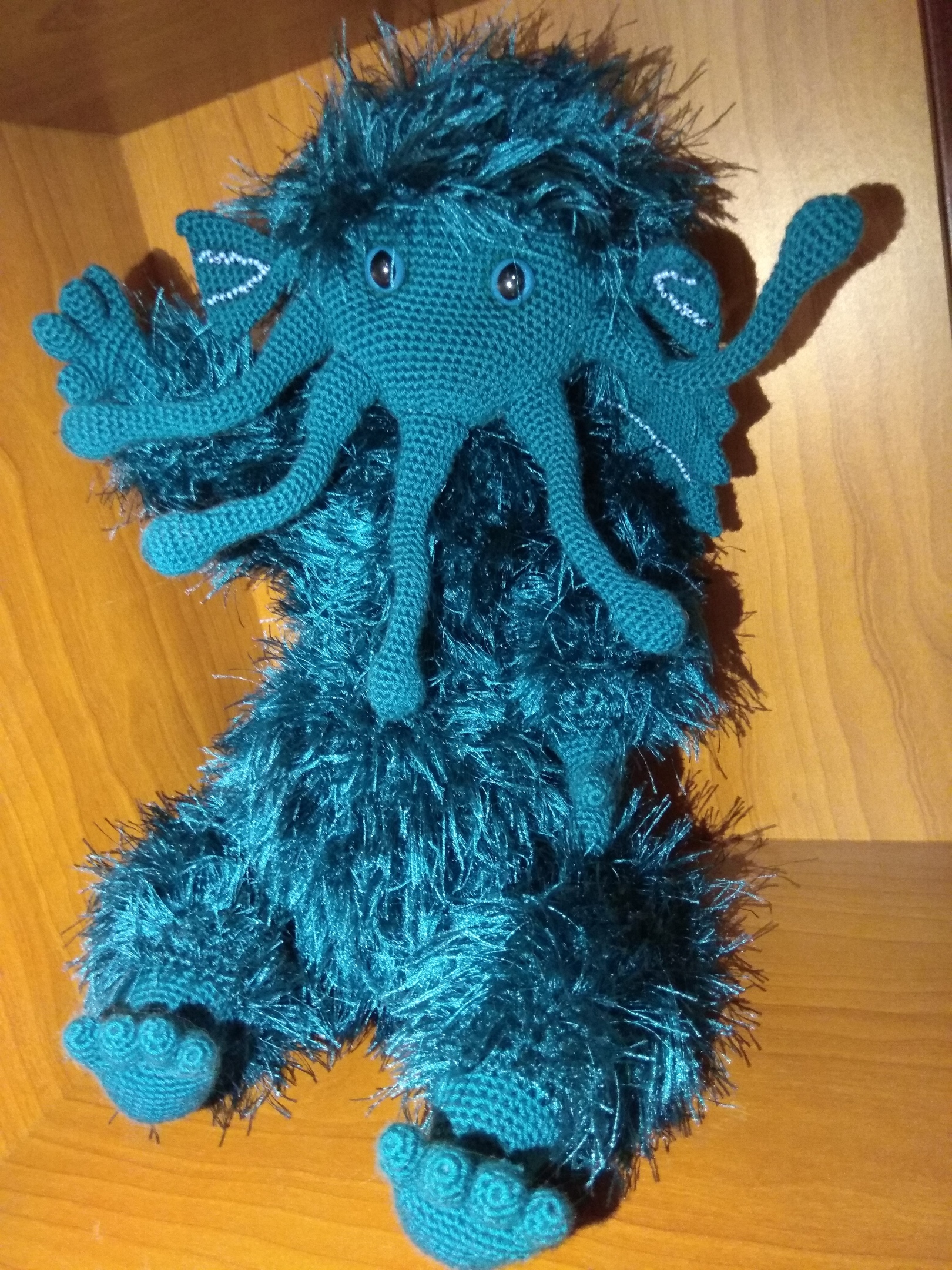 Cthulhu - My, Knitting, Crochet, Knitted toys, Handmade, Needlework, Longpost, Howard Phillips Lovecraft, Cthulhu, Needlework without process