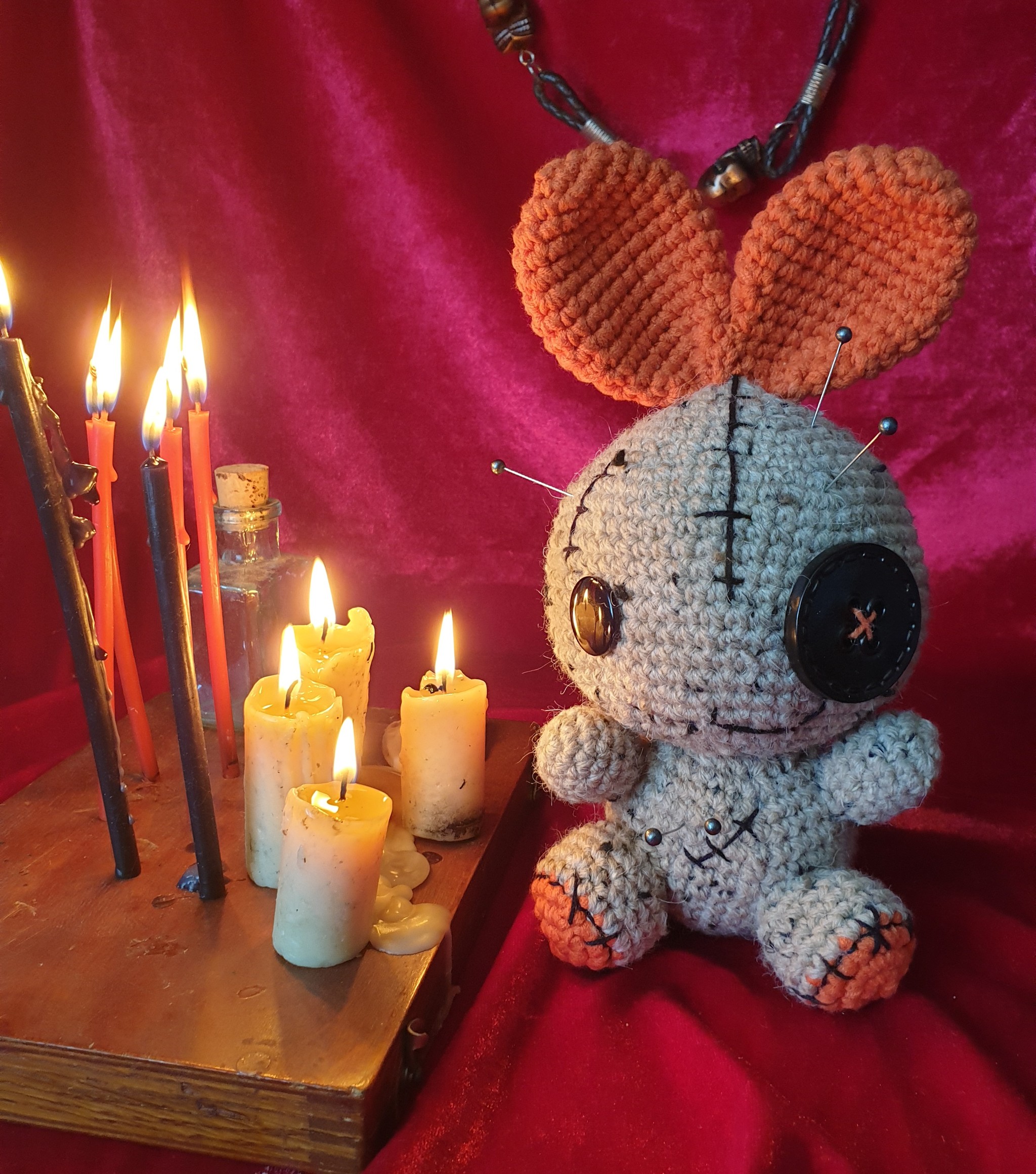 Voodoo bunnies - My, Needlework without process, A voodoo doll, Hare, Kripota, Crochet, Soft toy, Longpost, Handmade