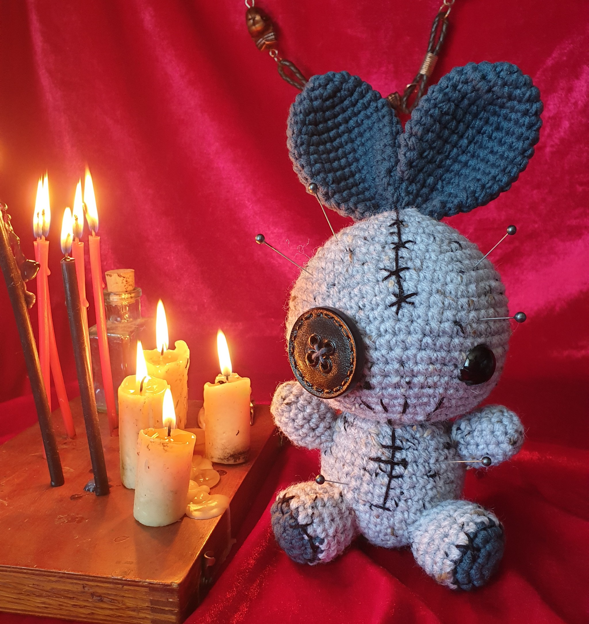 Voodoo bunnies - My, Needlework without process, A voodoo doll, Hare, Kripota, Crochet, Soft toy, Longpost, Handmade