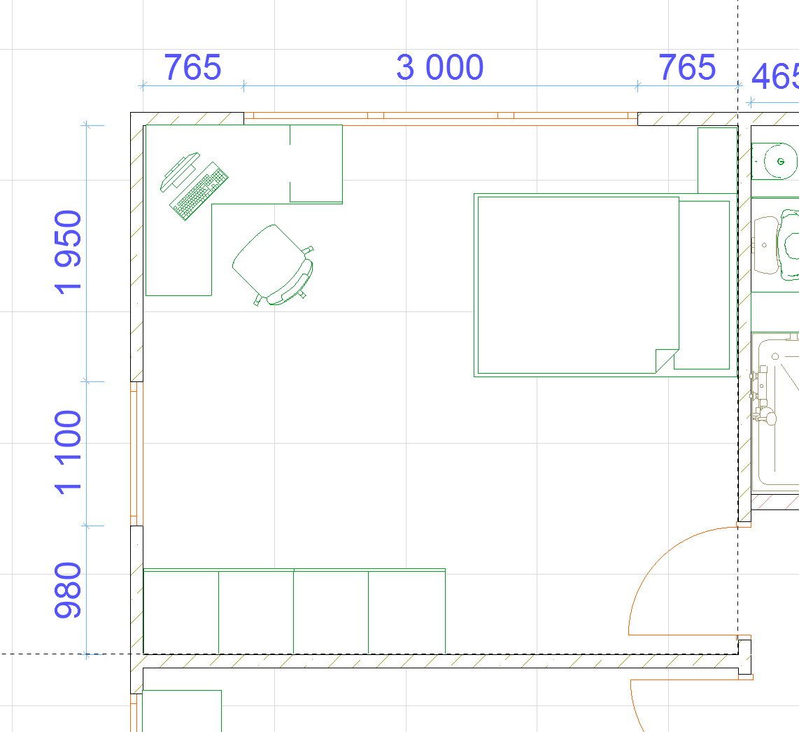 Room layout 18 sq.m. for schoolchildren - My, Room, Layout, Longpost