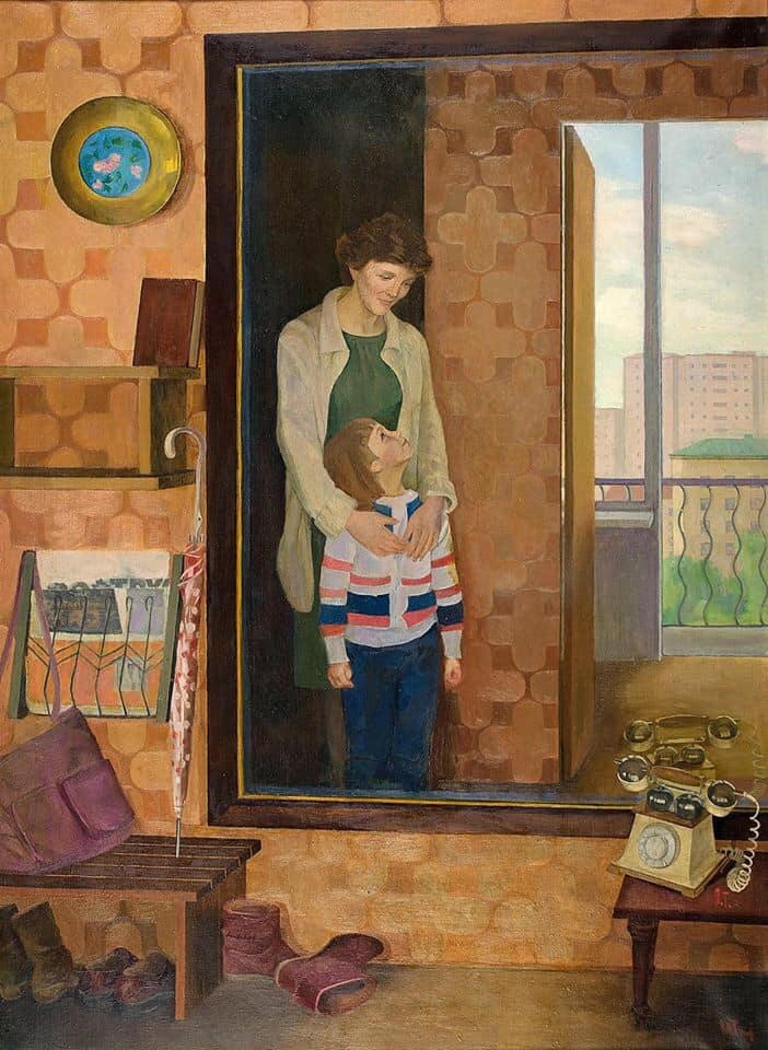 Mother - Art, Painting, Painting, Mirror, Parents and children