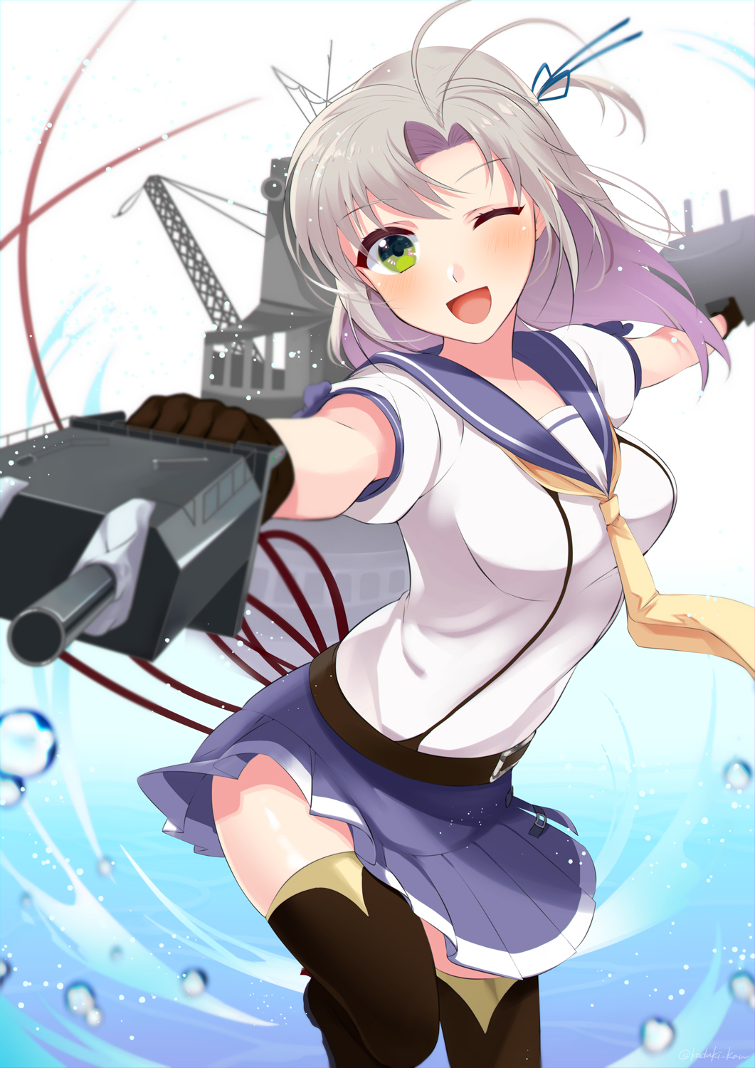 Kinugasa и Aoba - Kantai Collection, Аниме, Anime Art, Kinugasa, Aoba, Сиськи, Купальник, Бикини, Длиннопост