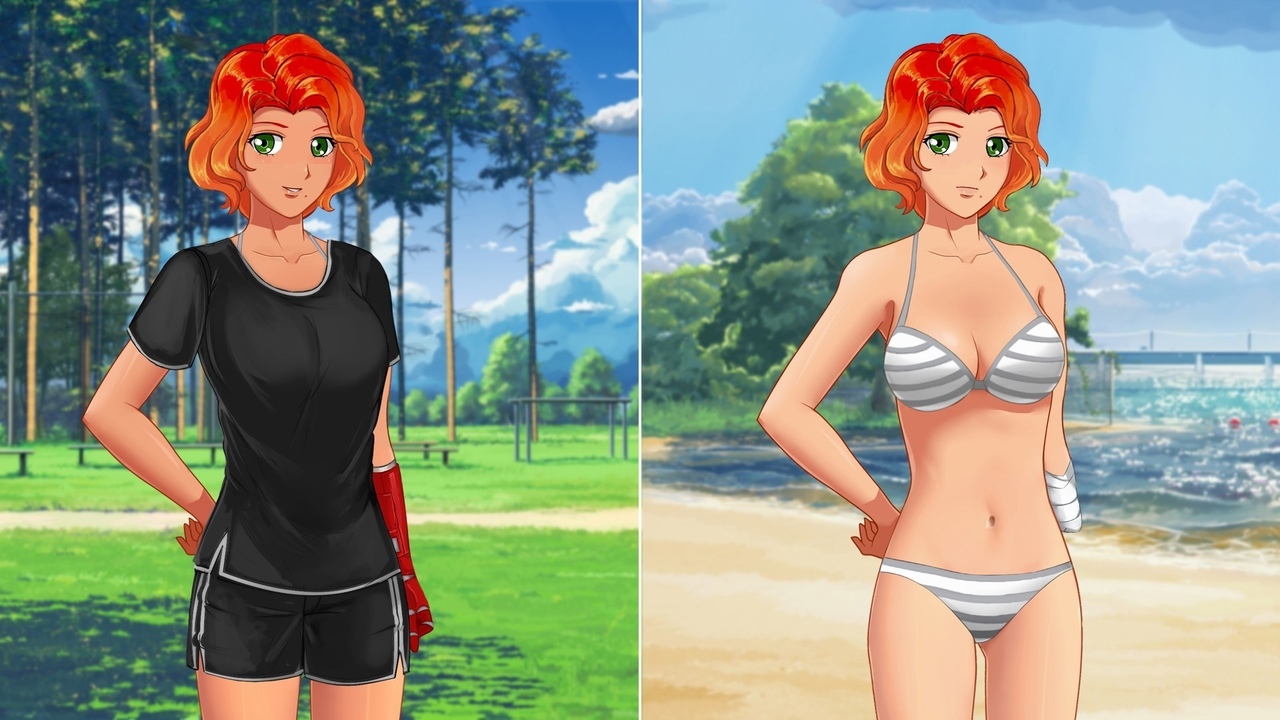 Body positivity of a normal person! Charming sporty Yana - Endless Summer (visual novel), Visual novel, Yana, Art, Fan art