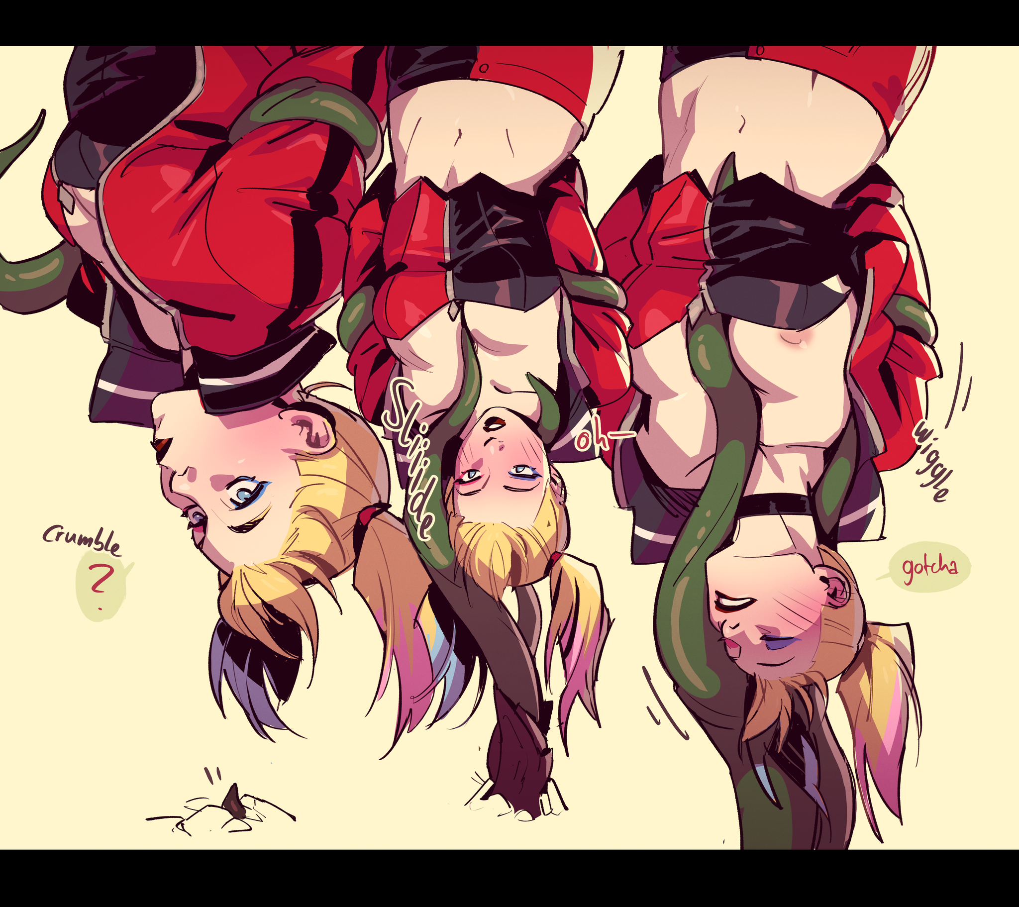 Reply to the post Upside down - NSFW, Art, Drawing, Erotic, Hand-drawn erotica, Dc comics, Harley quinn, Poison ivy, Shibari, Girls, Lesbian, Reply to post, Longpost, Comics