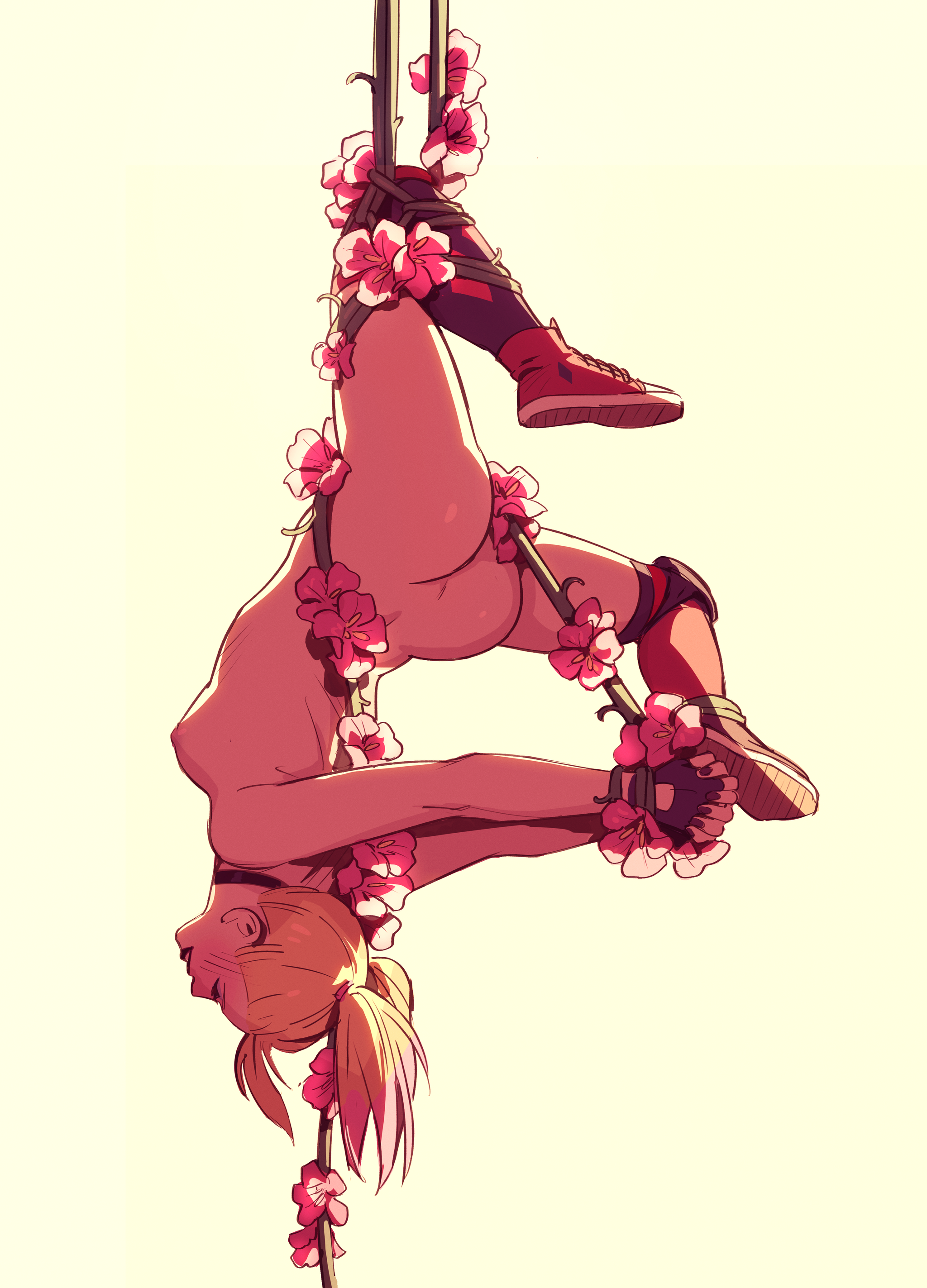 Reply to the post Upside down - NSFW, Art, Drawing, Erotic, Hand-drawn erotica, Dc comics, Harley quinn, Poison ivy, Shibari, Girls, Lesbian, Reply to post, Longpost, Comics