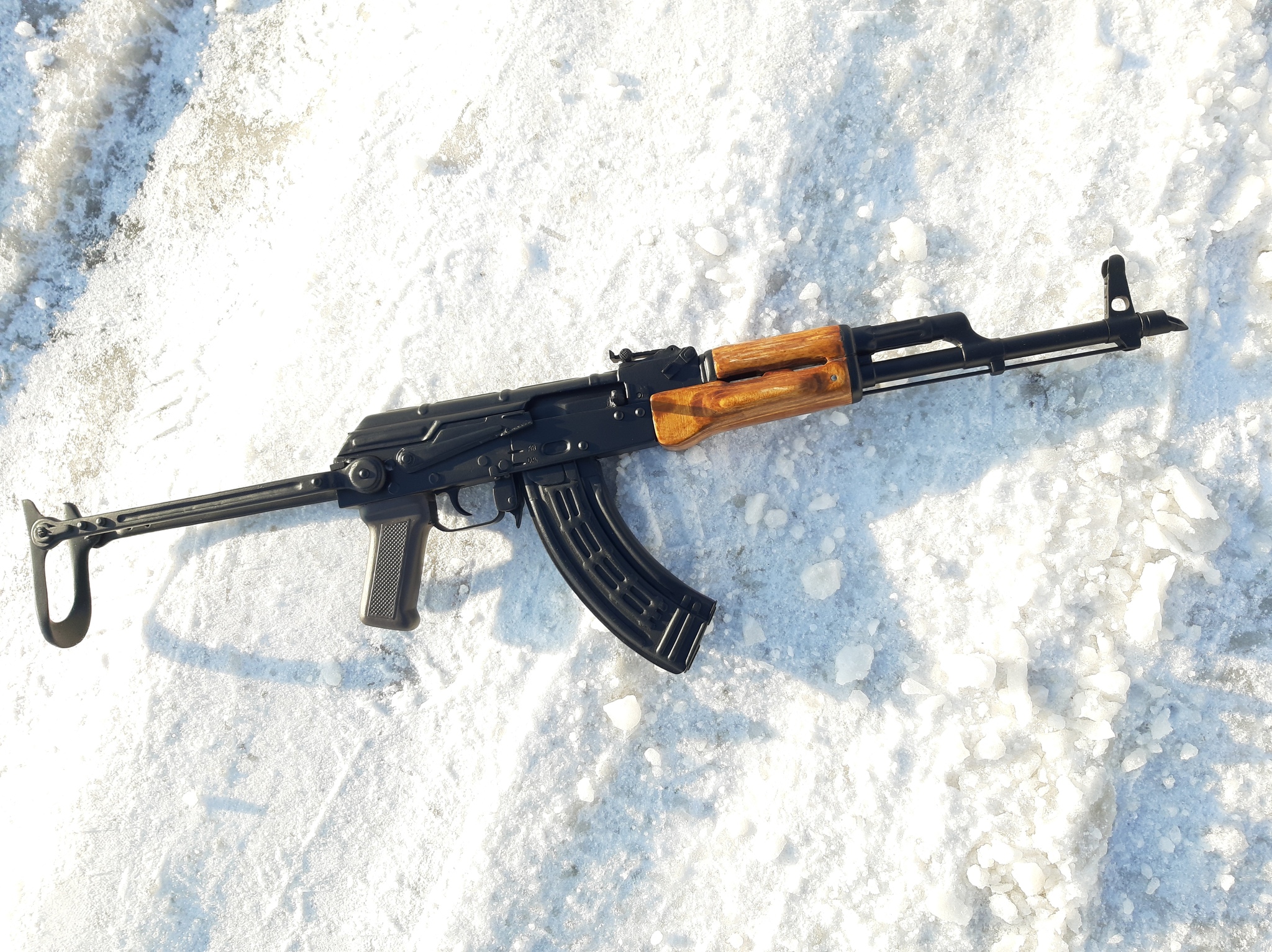 AKMS - do-it-yourself wooden model - My, With your own hands, Needlework, Creation, Weapon, Kalashnikov assault rifle, Needlework with process, Tree, Video, Longpost
