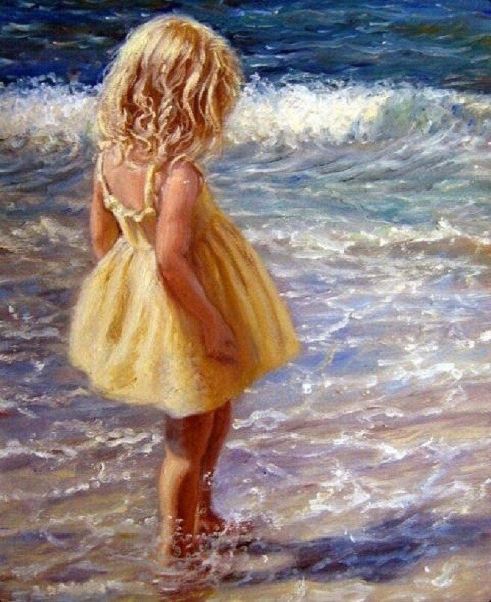 On the sea - Painting, Artist, Painting, Art, Children, Girl, Sea