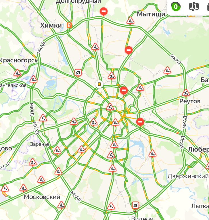 No traffic jams - Traffic jams, Moscow