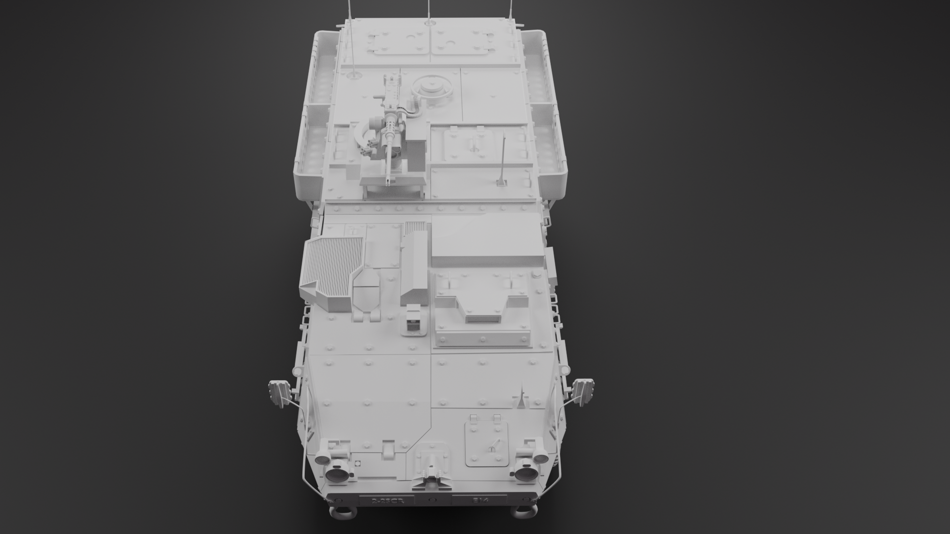 3D Модель M1126 Infantry Carrier Vehicle Stryker - Моё, Blender, Stryker, Бронетехника, 3D моделирование, Длиннопост