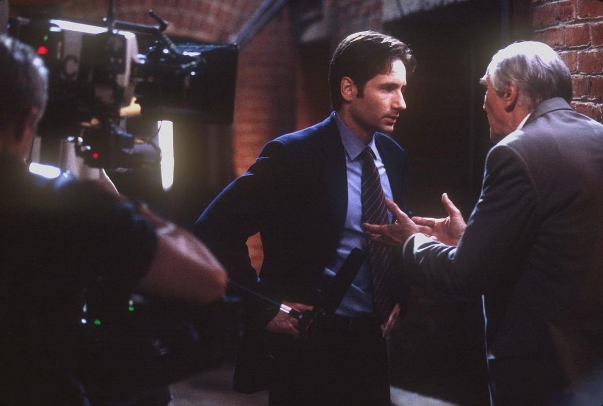 A little bit of nostalgia 25: behind the scenes of “The X-Files: Fight for the Future” - Secret materials, Chris Carter, David Duchovny, Gillian Anderson, Photos from filming, Behind the scenes, Actors and actresses, Movies, Longpost