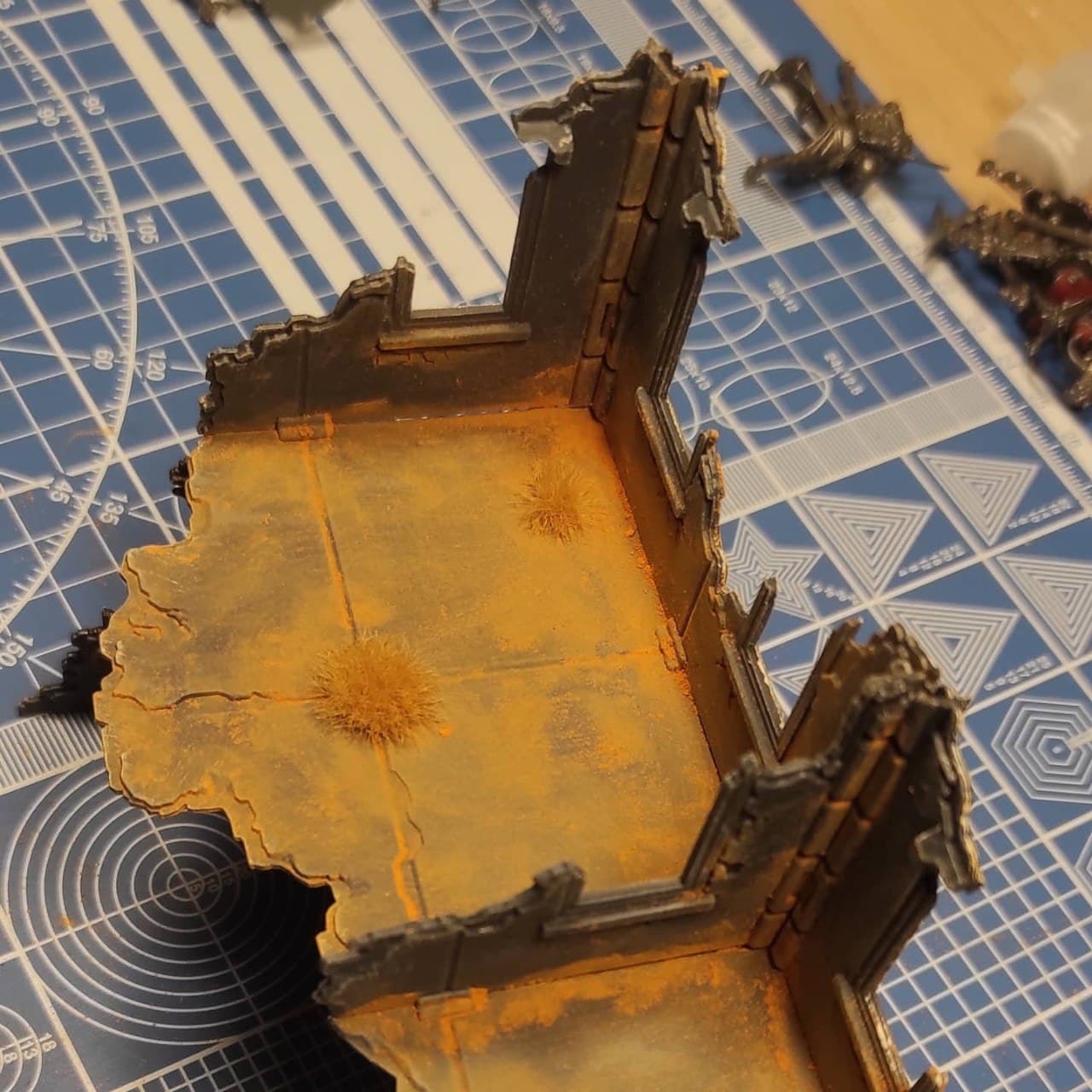 Terrain painting for WH 40K - My, Wh miniatures, Warhammer 40k, Wh painting, Warhammer, Games Workshop, Stand modeling, Terrane, Hobby, Modeling, Longpost